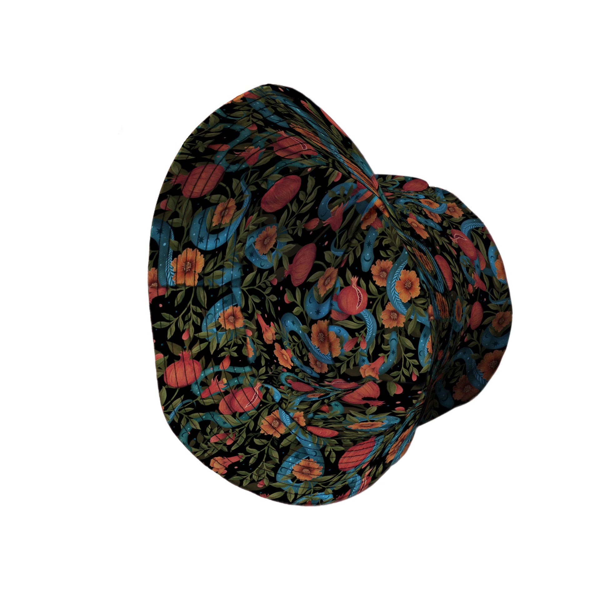 Serpentine Blossom Bucket Hat Geek Nerd 0925 Animal Patterns Botany Print
