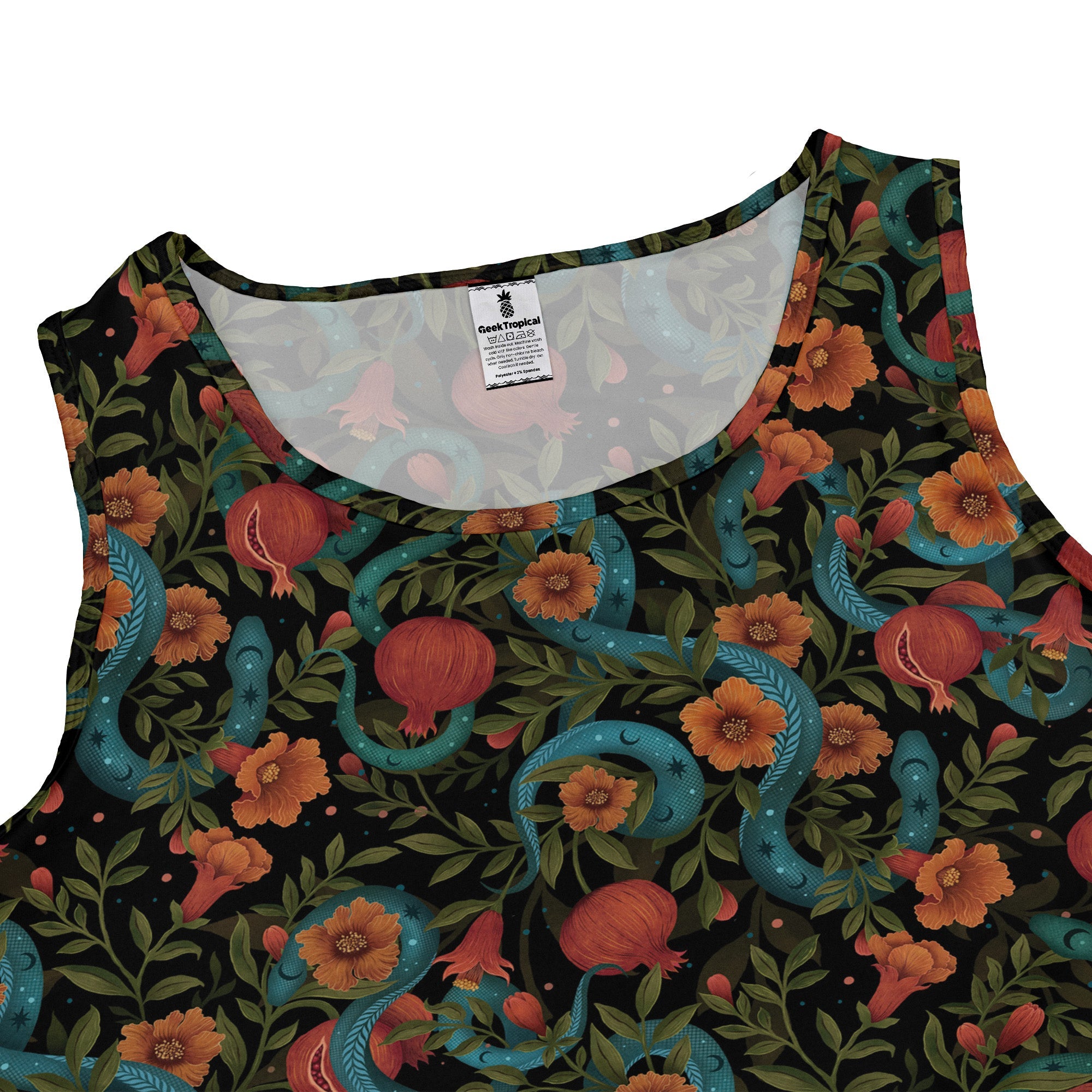 Serpentine Blossom Dress Geek Nerd 0925 Animal Patterns Botany Print