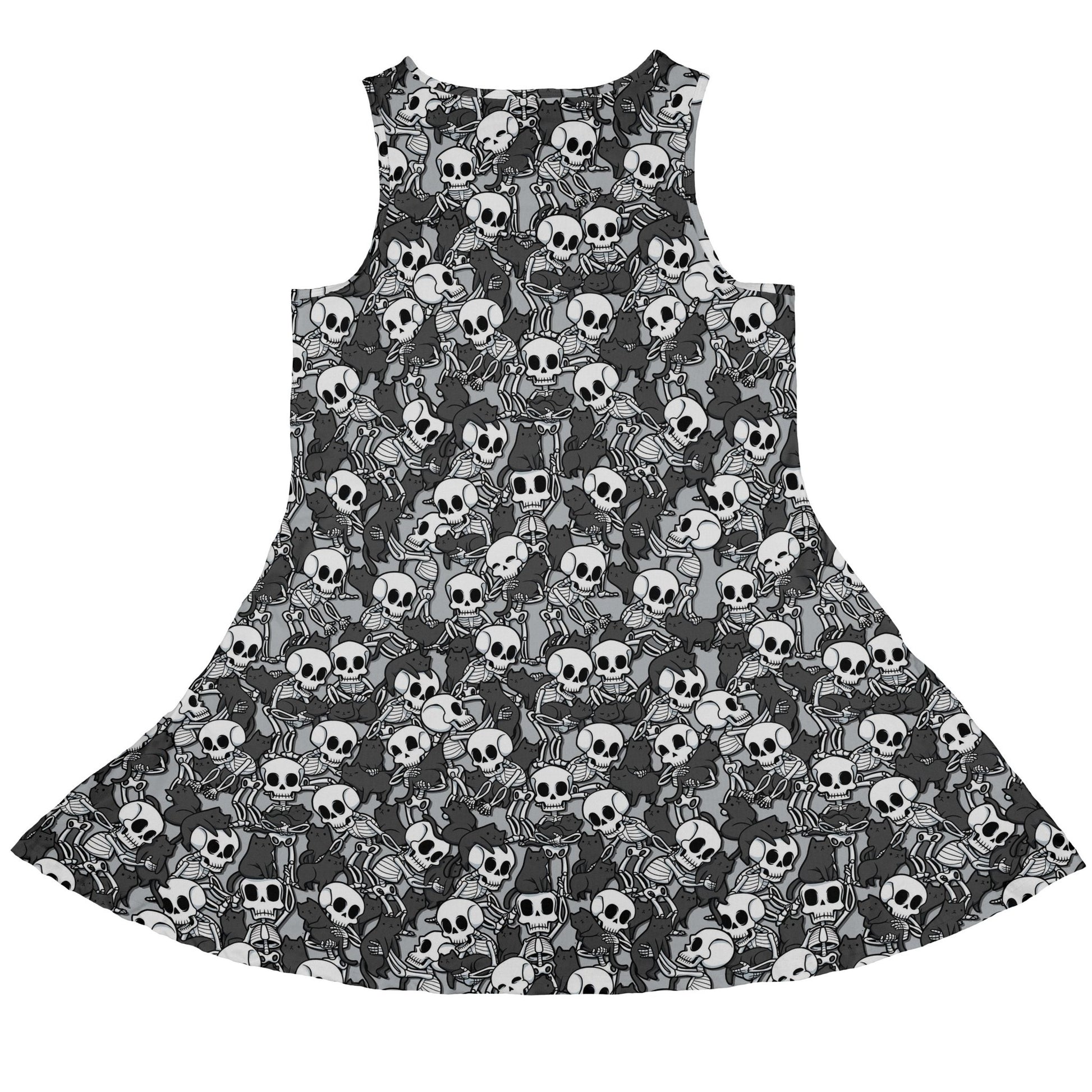 Skeleton Cat Love Dress Geek Nerd 0925 Animal Patterns Design by Tobe Fonseca