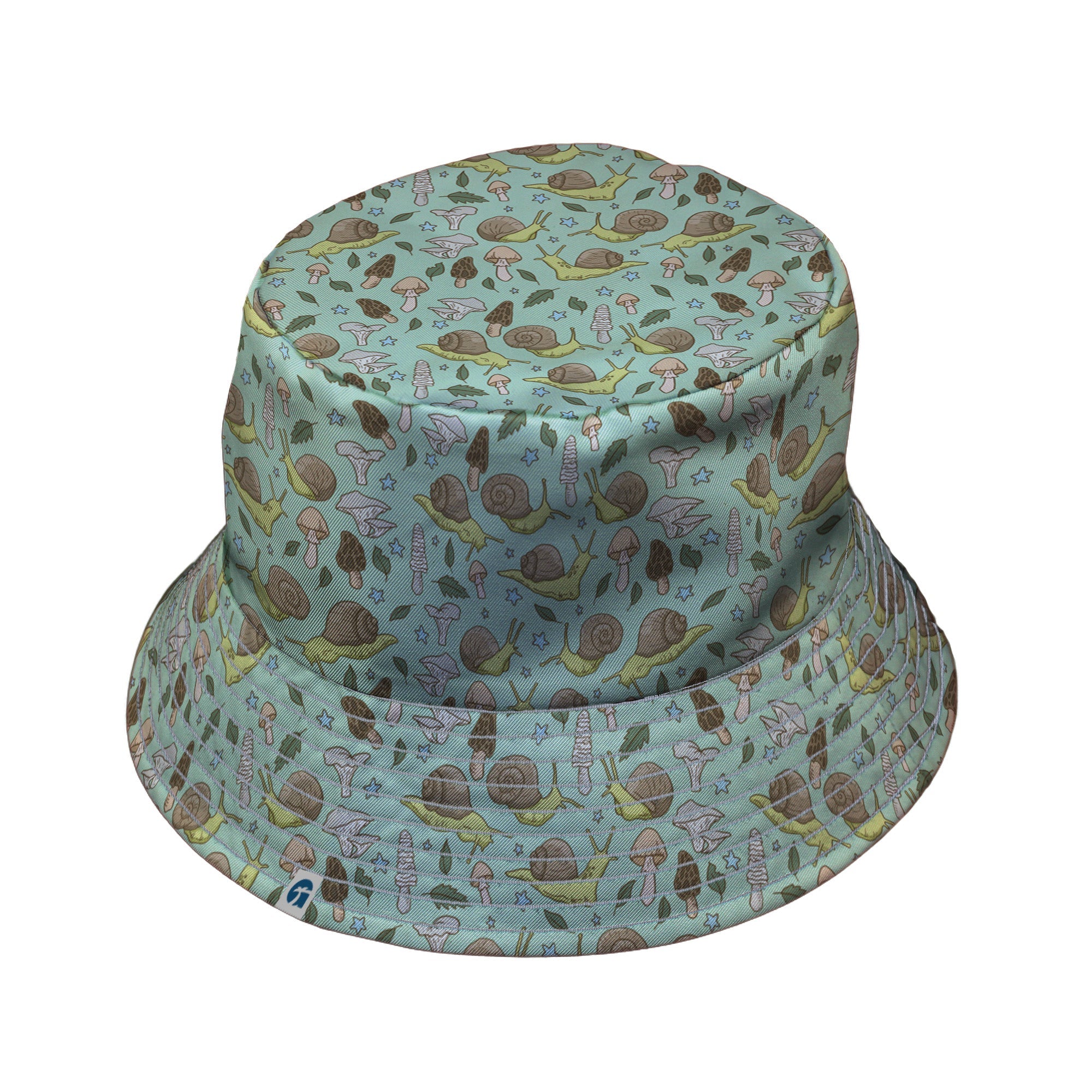 Slow Spore Trail Bucket Hat Geek Nerd animal patterns botany print Design by Julie Kitzes