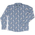Snow Owl Moon Long Sleeve Button Up Shirt Geek Nerd adult sizing Botany Print Christmas Print