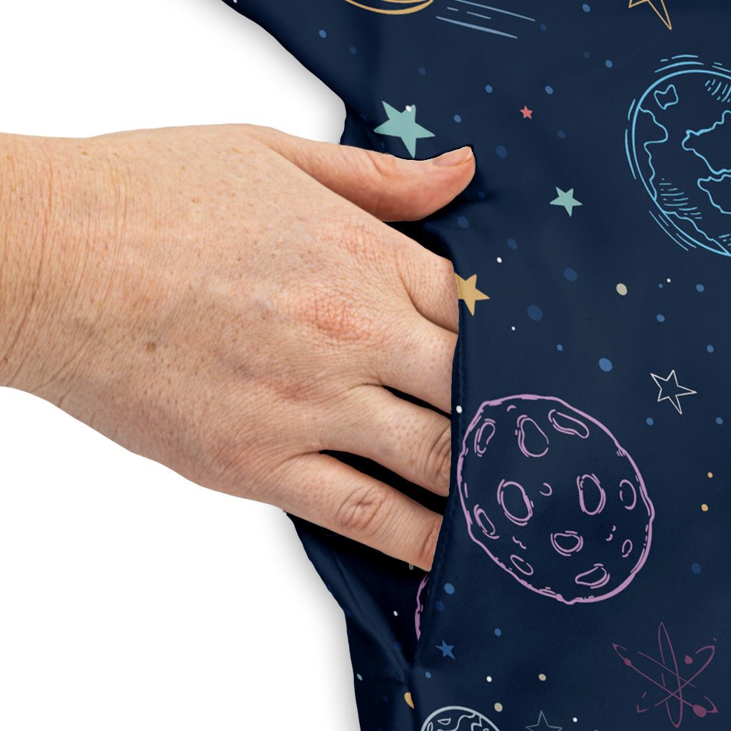 Space Doodles Blue Dress Geek Nerd lx - C outer space & astronaut print Simple Patterns