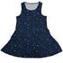 Space Doodles Blue Dress Geek Nerd lx - C outer space & astronaut print Simple Patterns