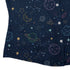 Space Doodles Blue Curvy Button Up Shirt Geek Nerd outer space & astronaut print Simple Patterns women