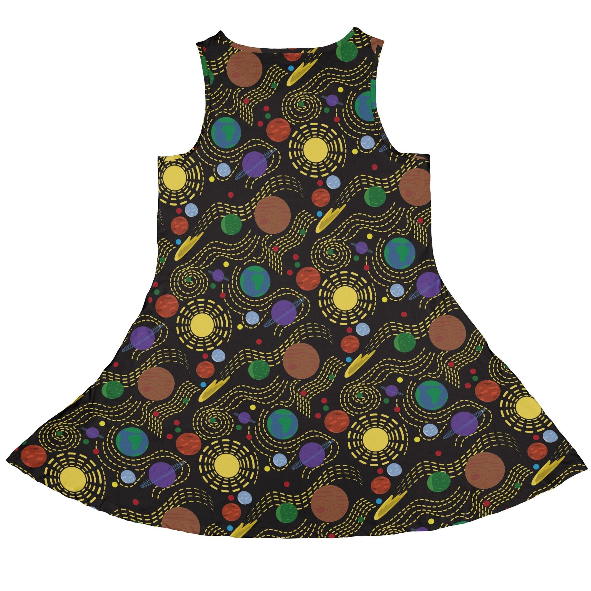 Space Explorers Dress Geek Nerd Design by Heather Davenport lx - C outer space & astronaut print