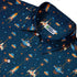 Ready - to - Ship Space Retro Arcade Button Up Shirt Geek Nerd adult sizing fix outer space & astronaut print