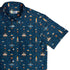 Ready - to - Ship Space Retro Arcade Button Up Shirt Geek Nerd adult sizing fix outer space & astronaut print
