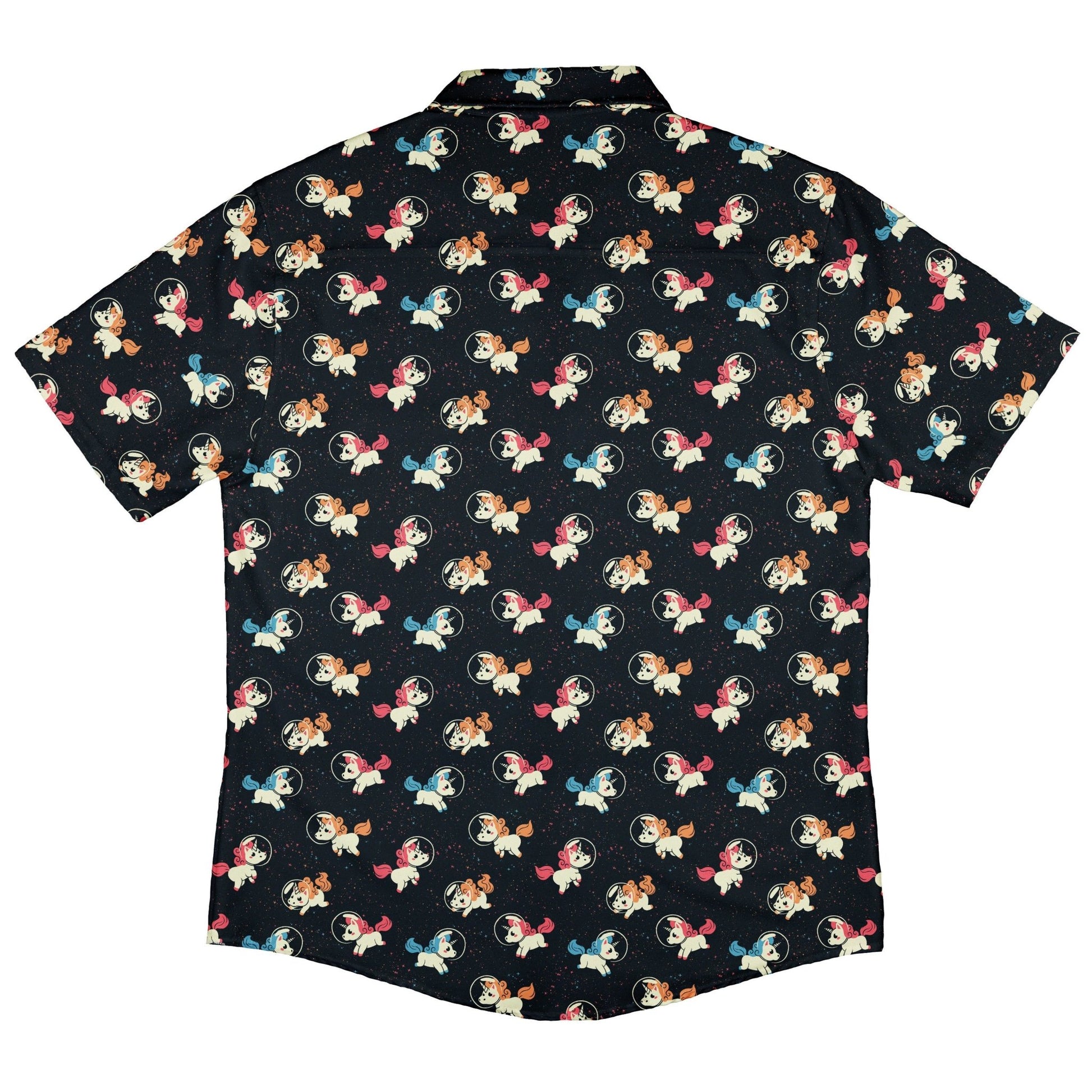Space Unicorns Button Up Shirt Geek Nerd 0925 adult sizing All Adult Button Up Shirts