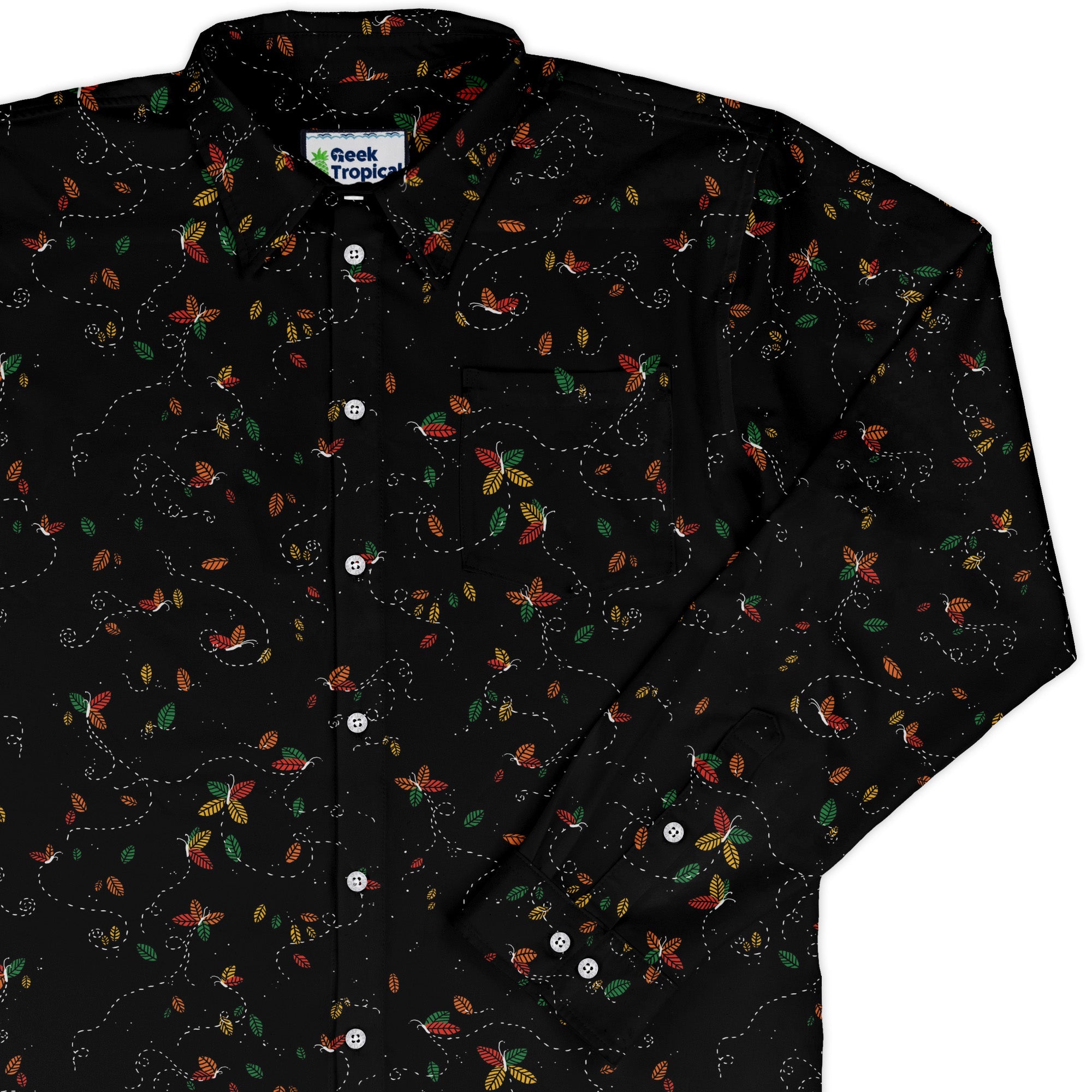 Spirit of the Season Long Sleeve Button Up Shirt Geek Nerd 0925 adult sizing All Adult Button Up Shirts