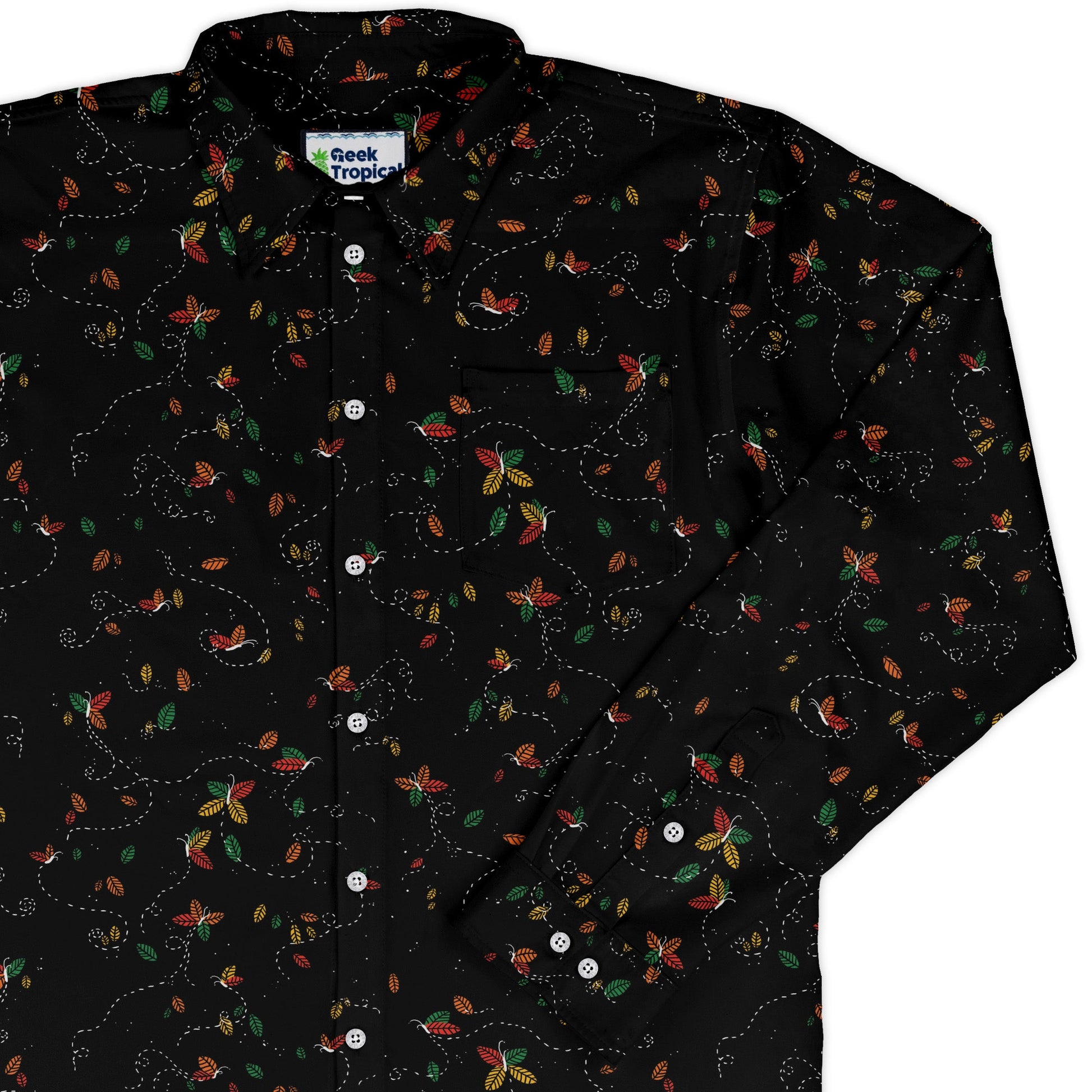 Spirit of the Season Long Sleeve Button Up Shirt Geek Nerd 0925 adult sizing All Adult Button Up Shirts