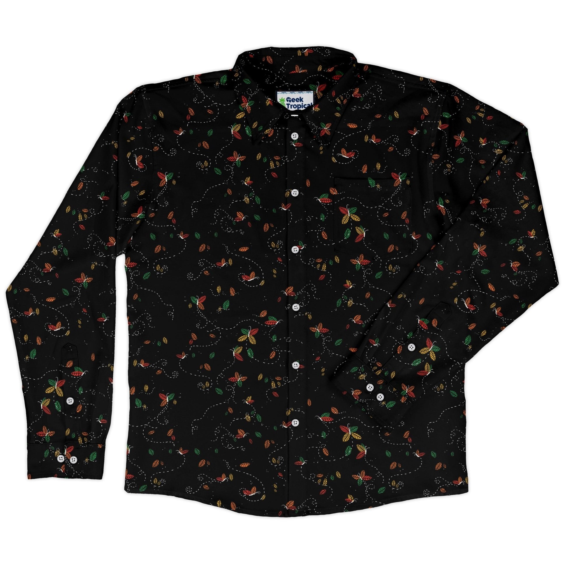 Spirit of the Season Long Sleeve Button Up Shirt Geek Nerd 0925 adult sizing All Adult Button Up Shirts