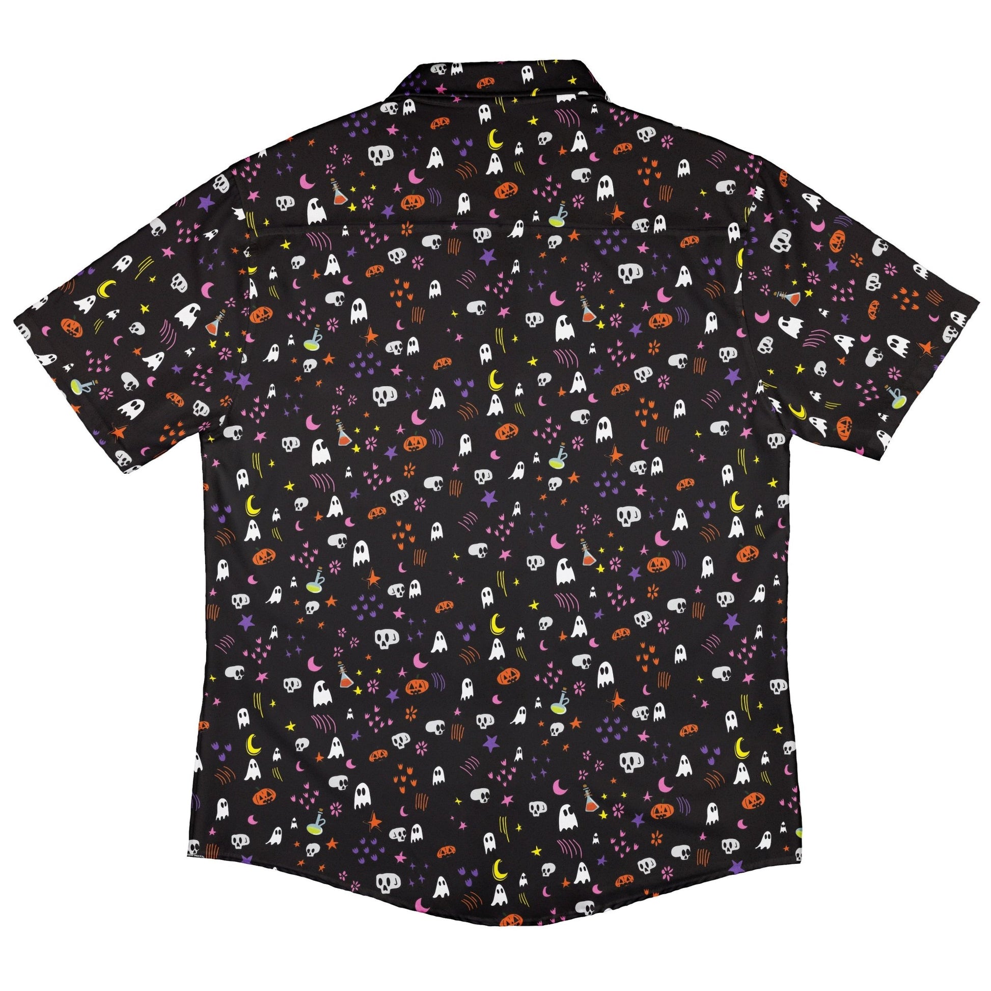 Spooky Doodles Button Up Shirt Geek Nerd 0925 adult sizing All Adult Button Up Shirts
