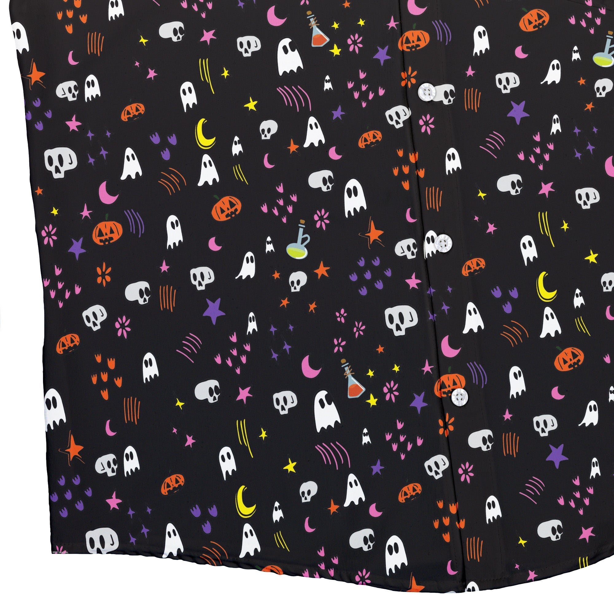 Spooky Doodles Button Up Shirt Geek Nerd 0925 adult sizing All Adult Button Up Shirts