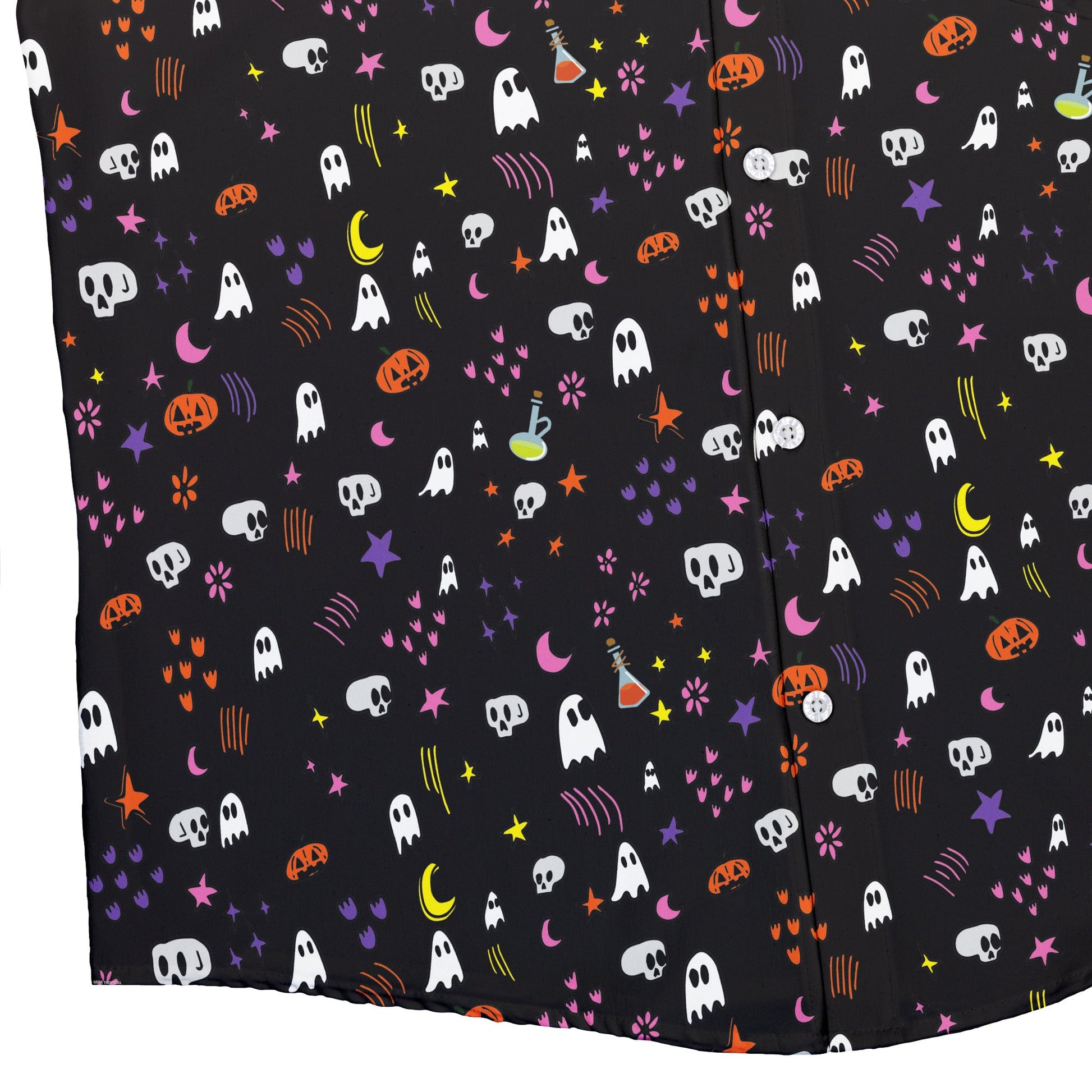 Spooky Doodles Button Up Shirt Geek Nerd 0925 adult sizing All Adult Button Up Shirts