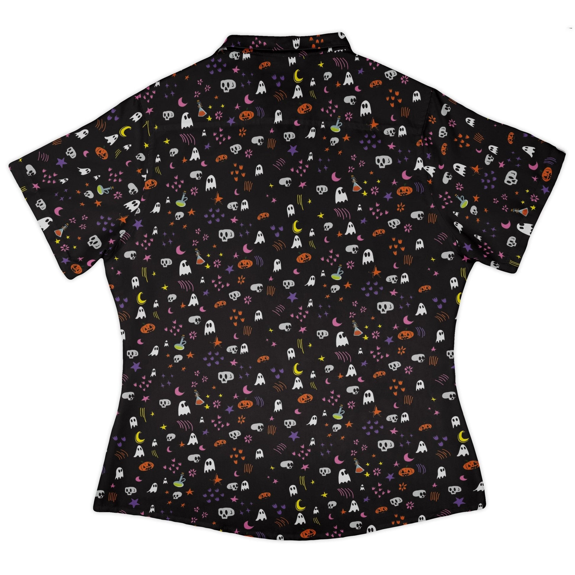 Spooky Doodles Curvy Button Up Shirt Geek Nerd 0925 All Adult Button Up Shirts Design by Heather Davenport