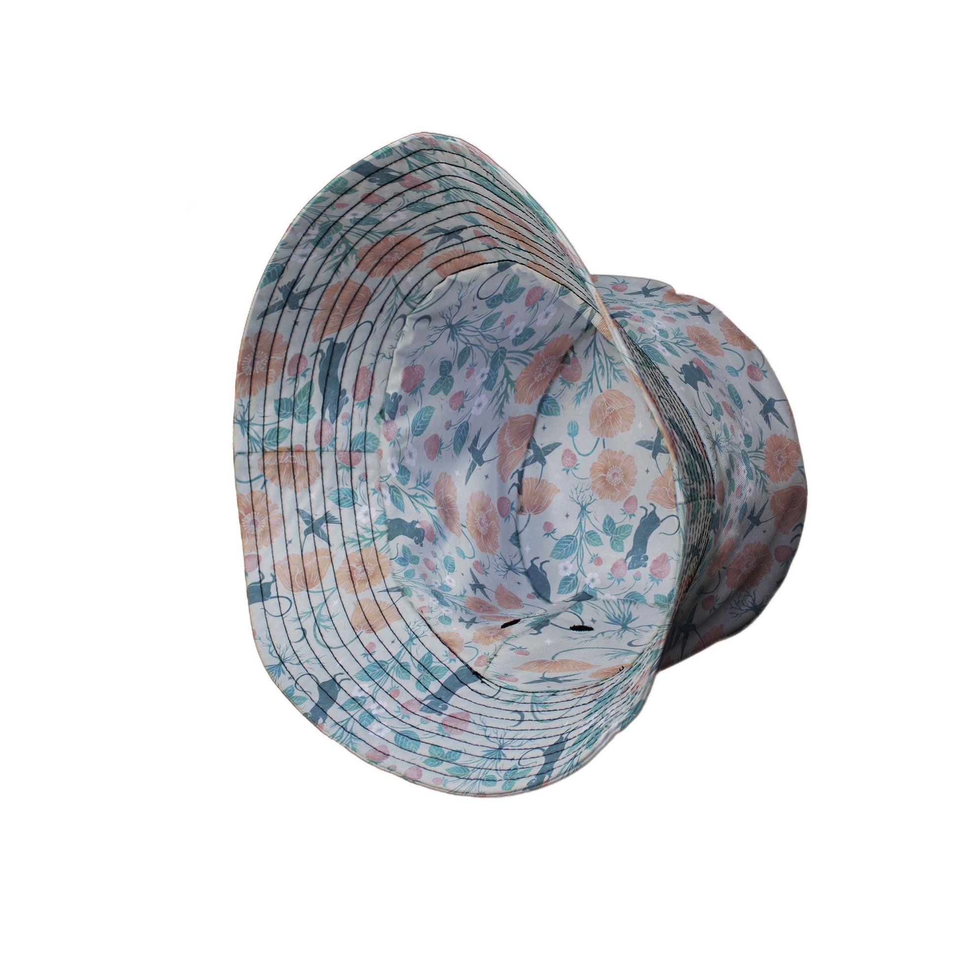 Spring Garden Bucket Hat Geek Nerd 0925 Botany Print Design by Episodic