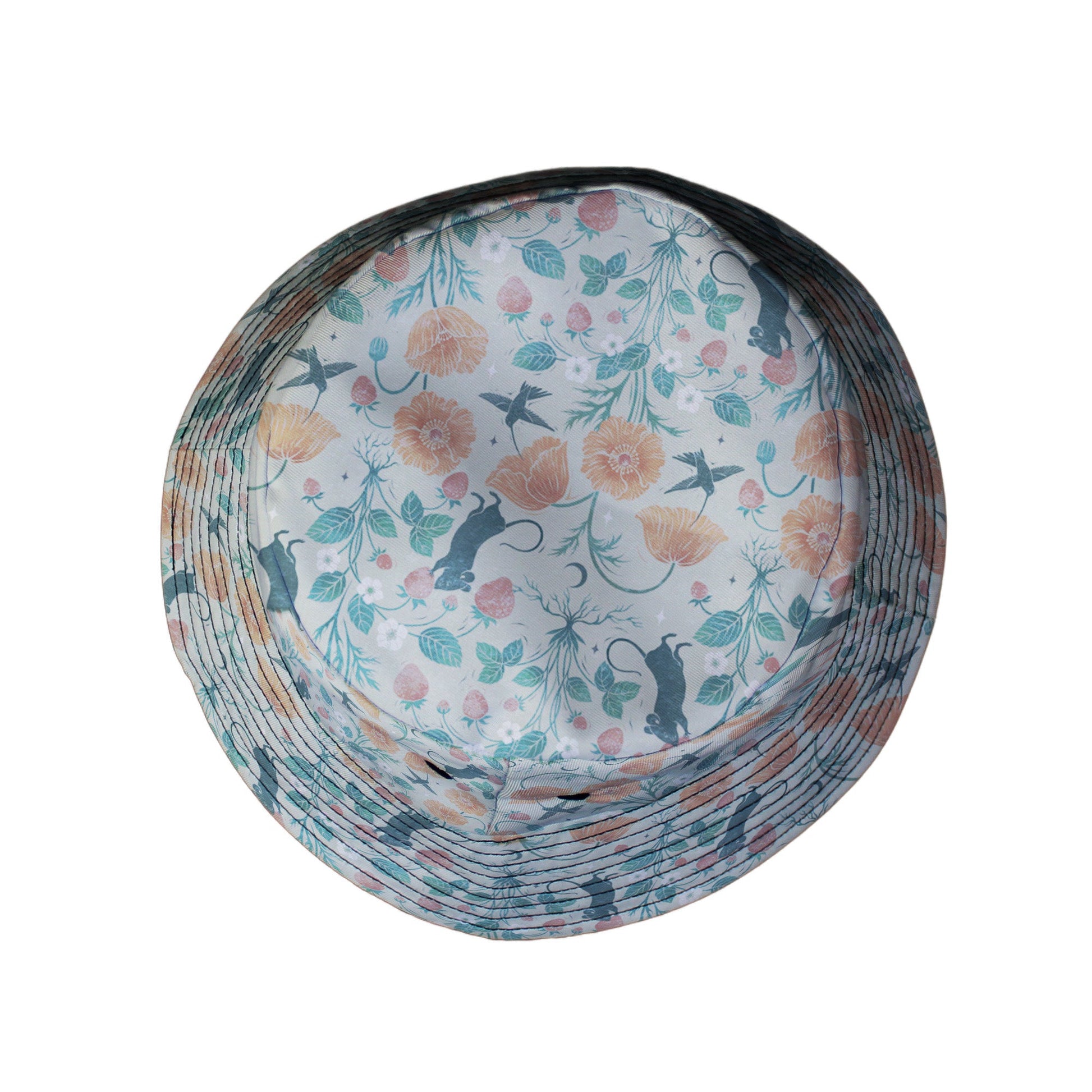 Spring Garden Bucket Hat Geek Nerd 0925 Botany Print Design by Episodic