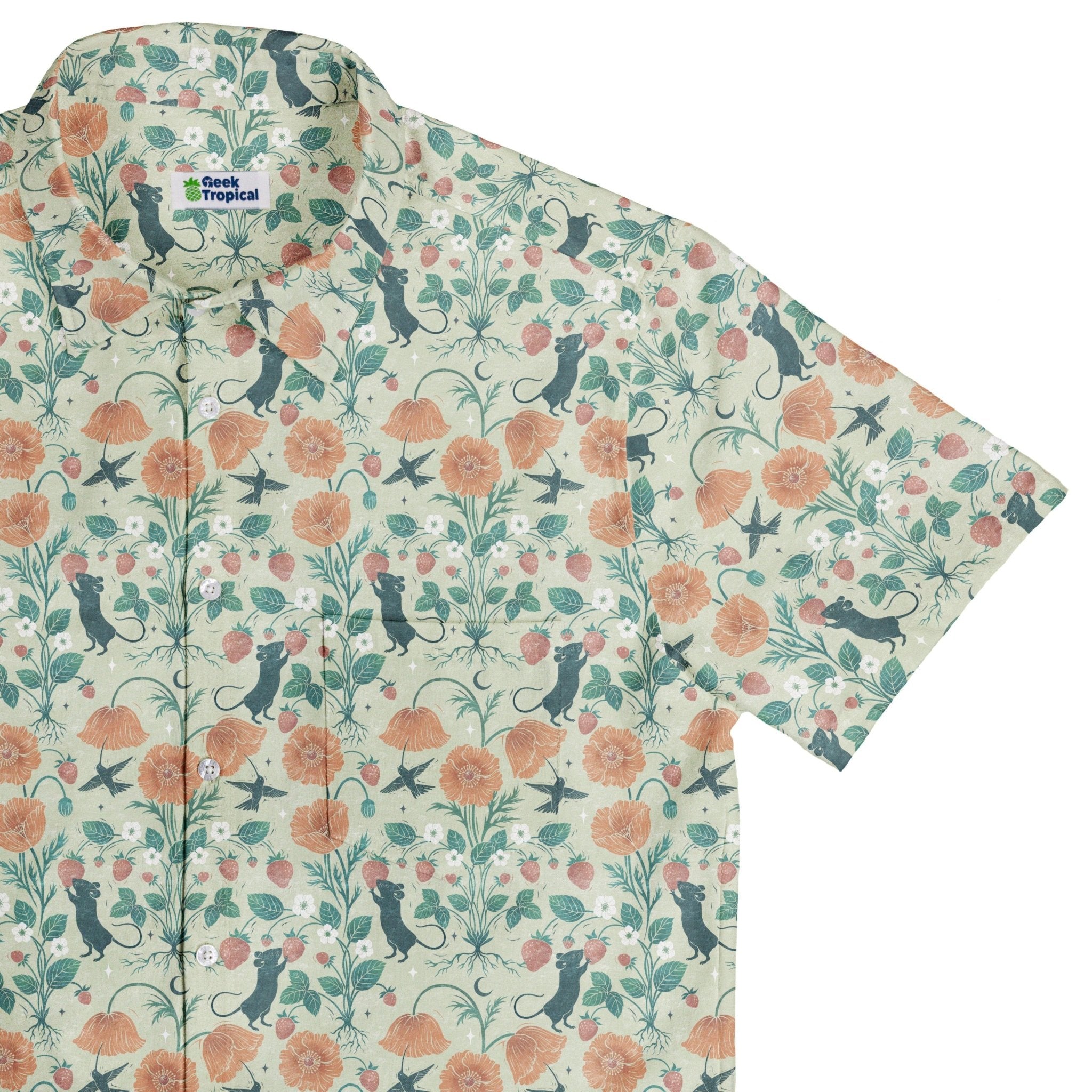 Spring Garden Button Up Shirt Geek Nerd 0925 adult sizing All Adult Button Up Shirts