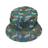 Spring Forest Green Bucket Hat Geek Nerd animal patterns botany print Design by Julie Kitzes