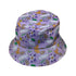 Spring Forest Purple Bucket Hat Geek Nerd animal patterns botany print Design by Julie Kitzes
