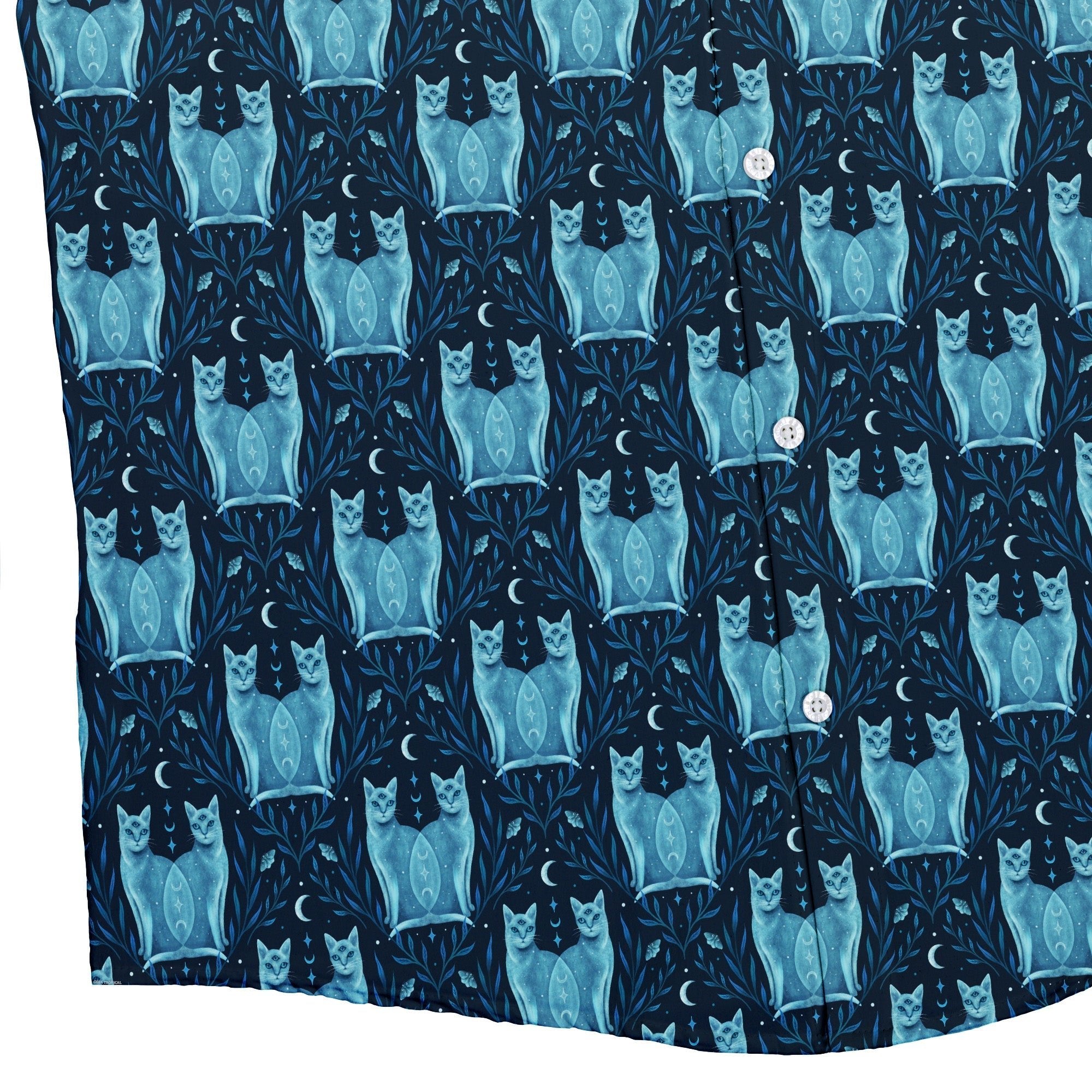 Symmetrical Cats Button Up Shirt Geek Nerd 0925 adult sizing All Adult Button Up Shirts