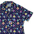 Tabletop RPG Weapons Items Purple Blue Dnd Curvy Button Up Shirt Geek Nerd dnd & rpg print Maximalist Patterns women
