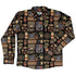 Throwback Tech Long Sleeve Button Up Shirt Geek Nerd adult sizing Design by Tobe Fonseca FLOW DESC WRITING