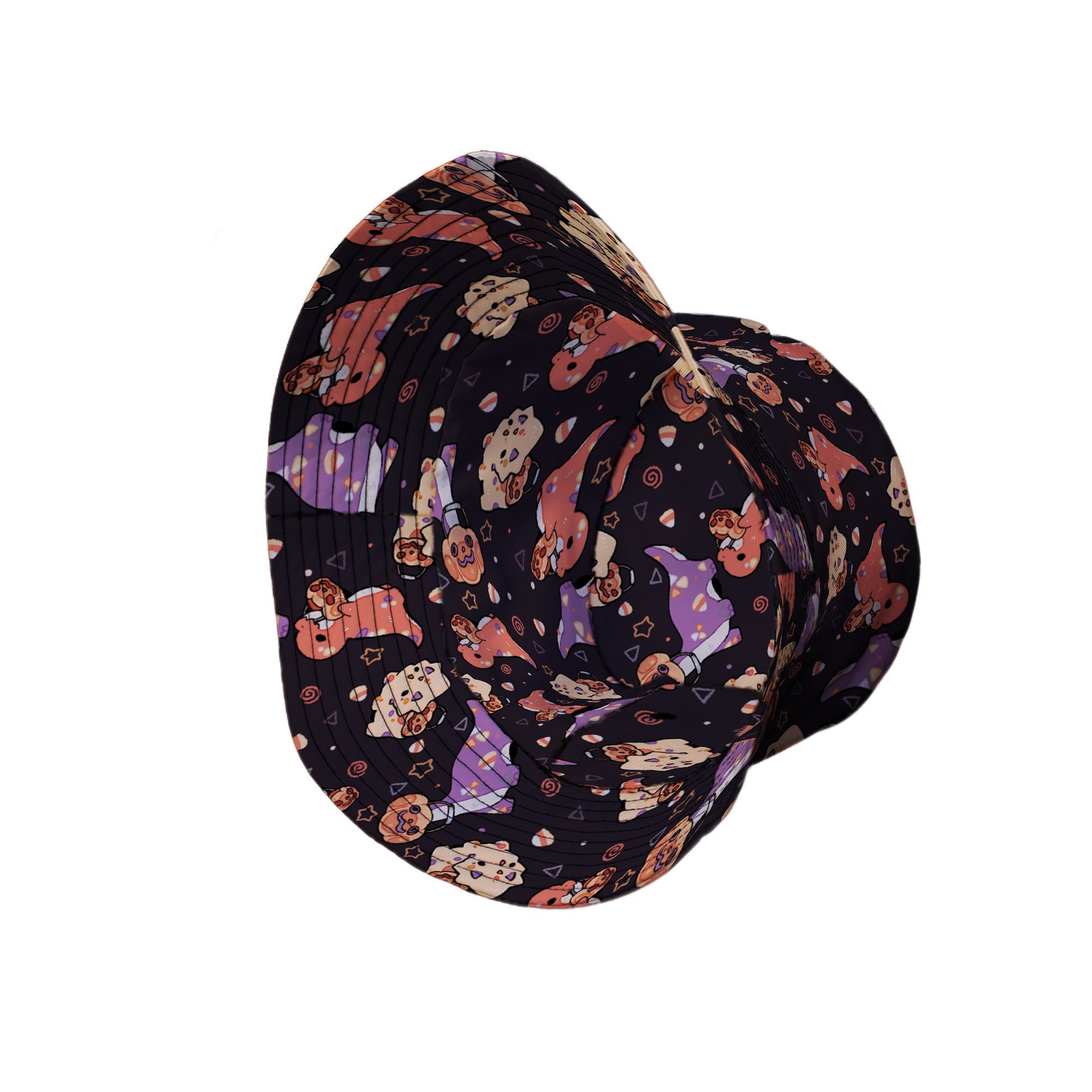Trick or Treat Dinos Bucket Hat Geek Nerd 0925 Design by Ardi Tong dinosaur print