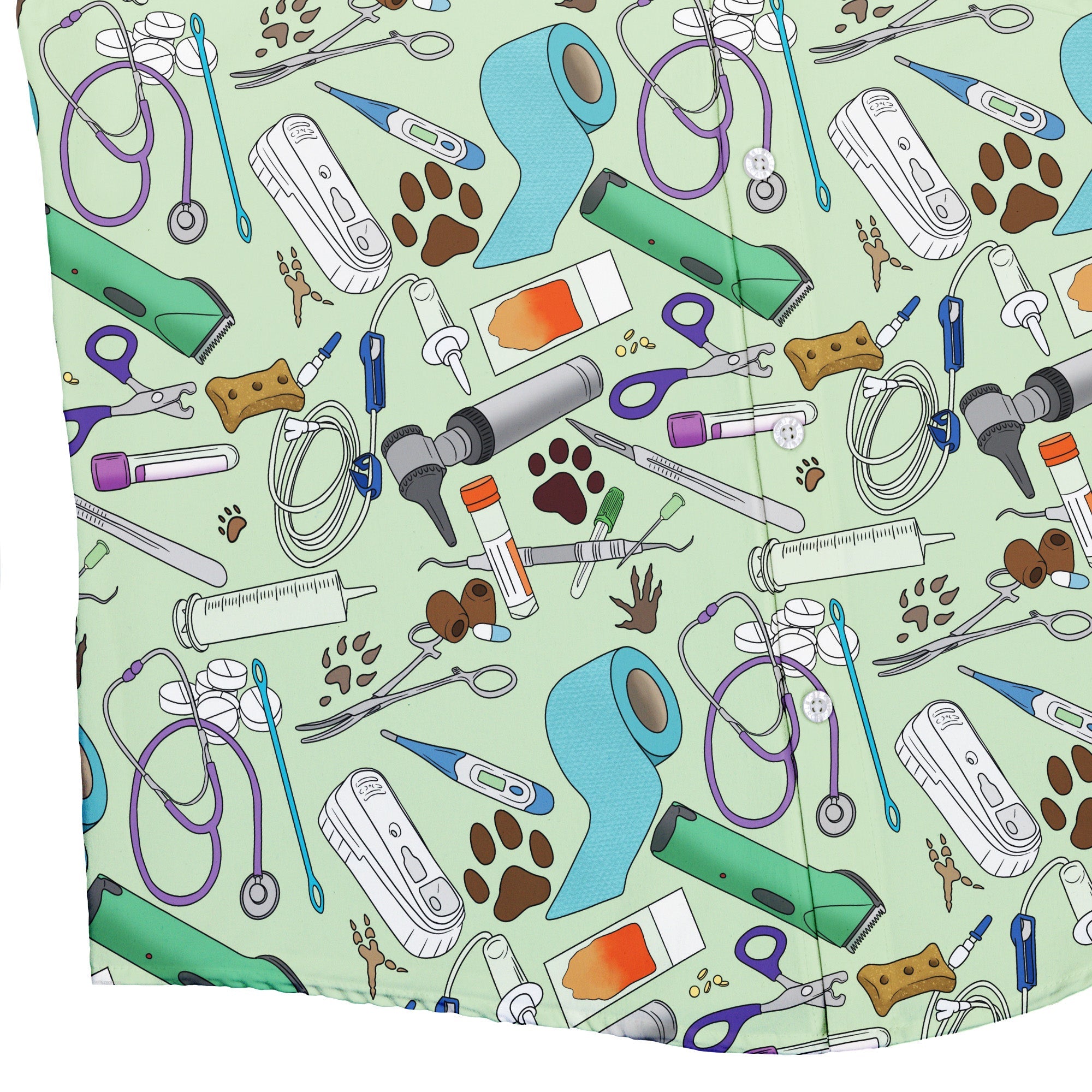 Vet Tech Button Up Shirt Geek Nerd 0925 adult sizing All Adult Button Up Shirts