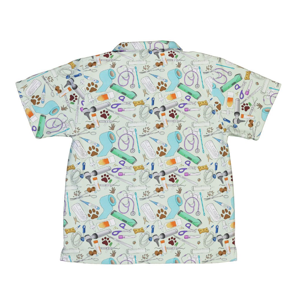 Vet Tech Youth Hawaiian Shirt Geek Nerd 0925 Animal Patterns Botany Print