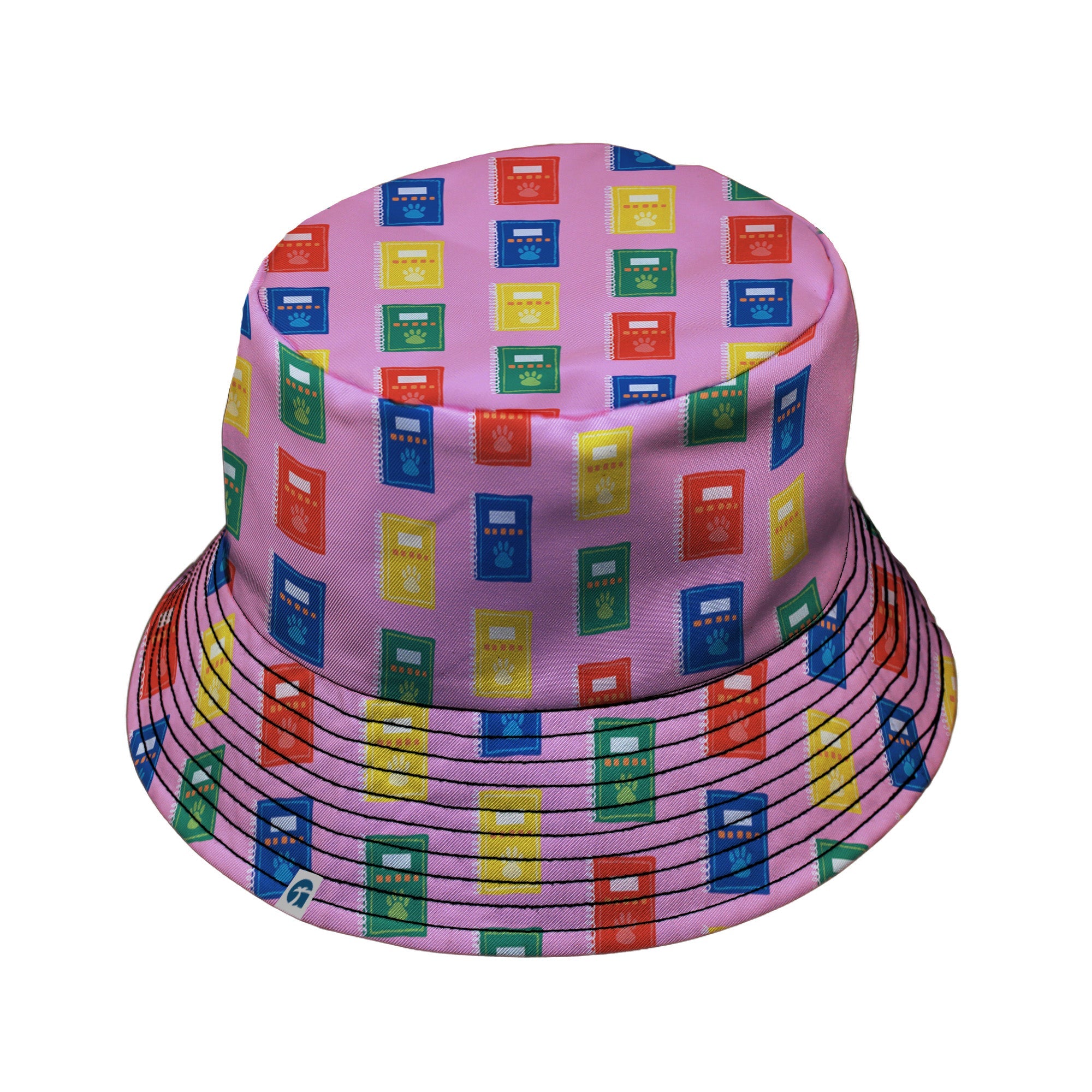 Vet Text Books Bucket Hat Geek Nerd animal patterns Design by Zirkus Design lx - B