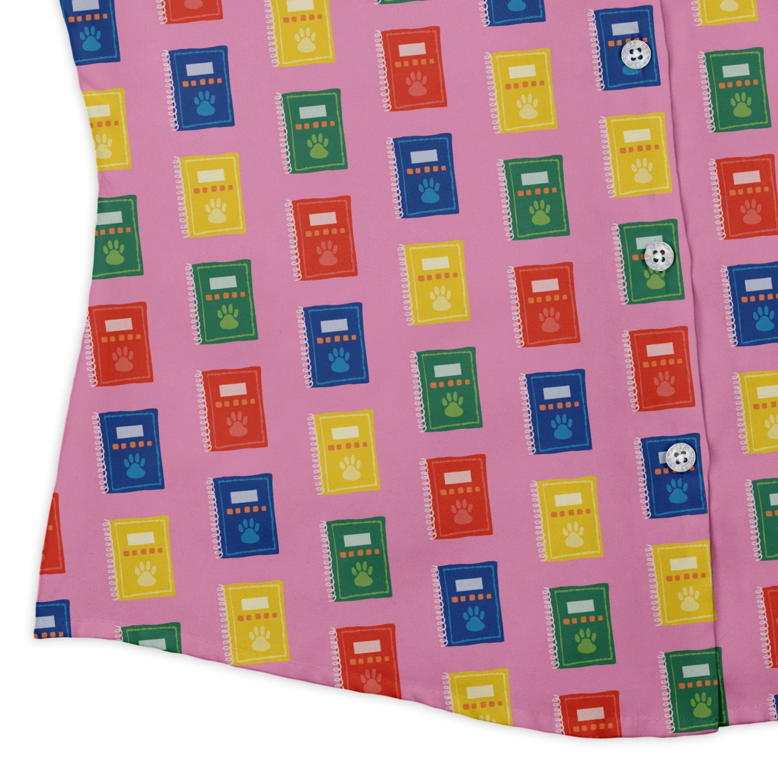 Vet Text Books Curvy Button Up Shirt Geek Nerd animal patterns Design by Zirkus Design q225