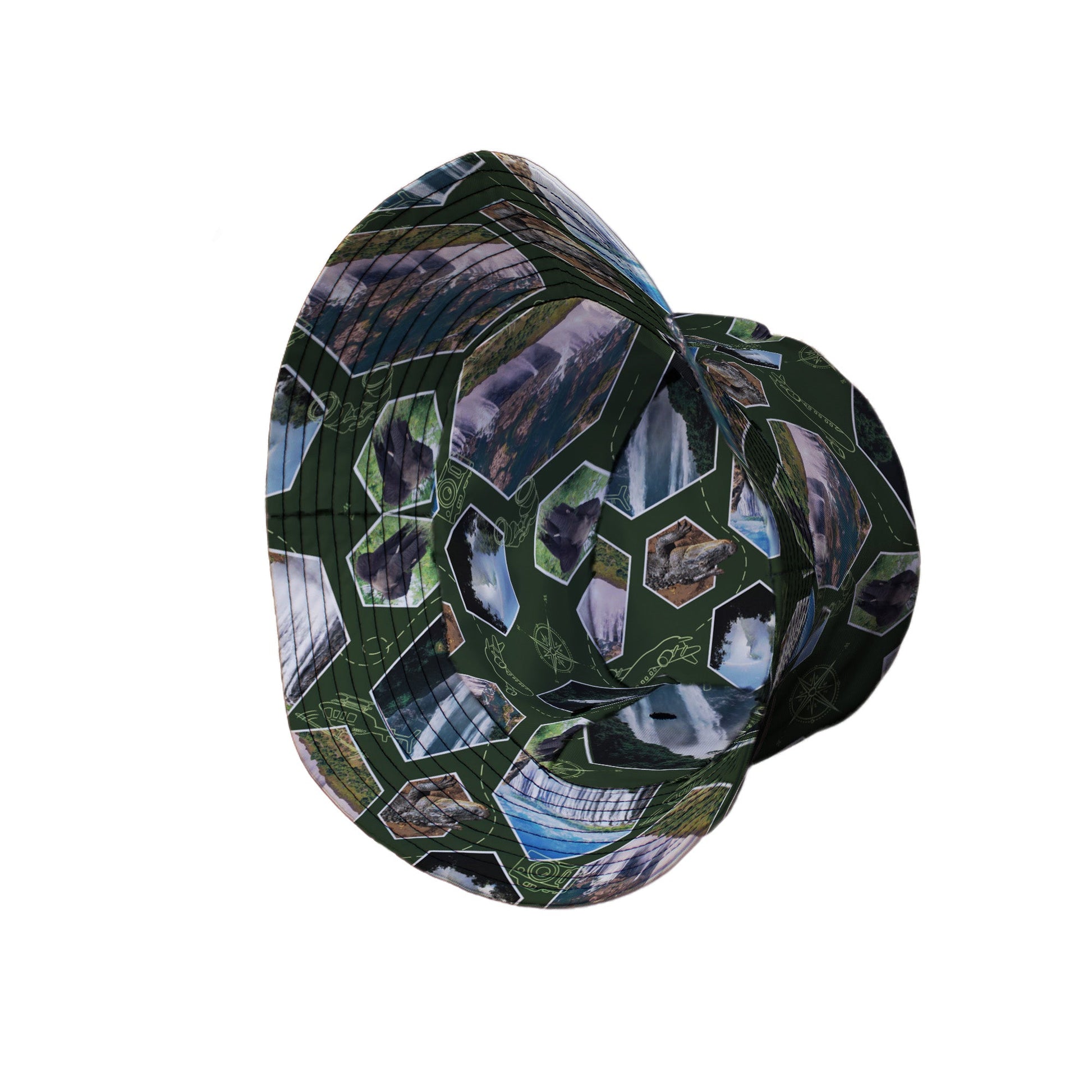 Victoria Falls Wonder Bucket Hat Geek Nerd 0925 Botany Print Designs by Nathan