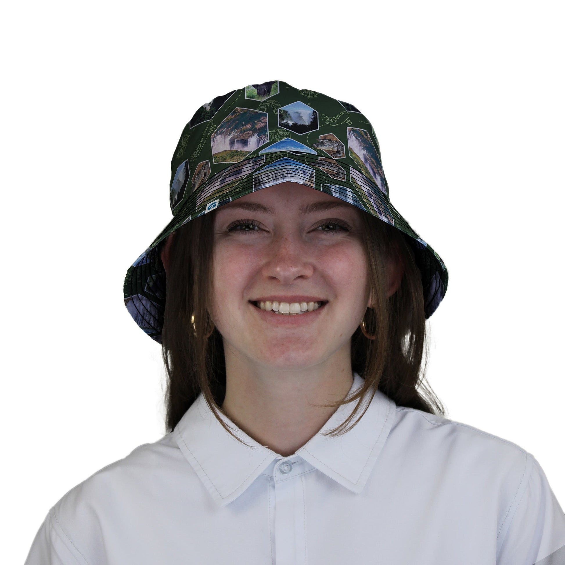 Victoria Falls Wonder Bucket Hat Geek Nerd 0925 Botany Print Designs by Nathan