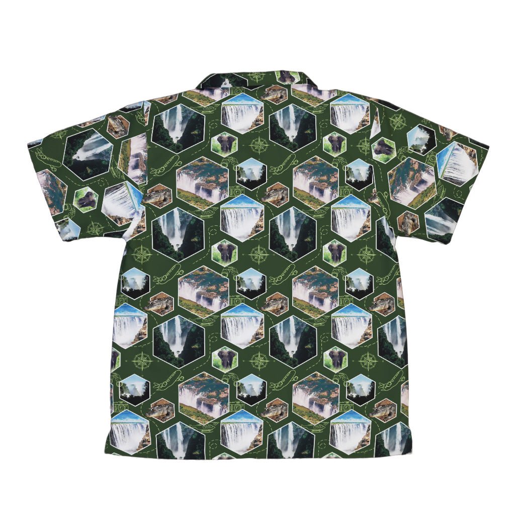 Victoria Falls Wonder Youth Hawaiian Shirt Geek Nerd 0925 Botany Print Designs by Nathan
