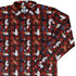 Video Game Cats Christmas Long Sleeve Button Up Shirt Geek Nerd adult sizing Christmas Print Design by Claire Murphy
