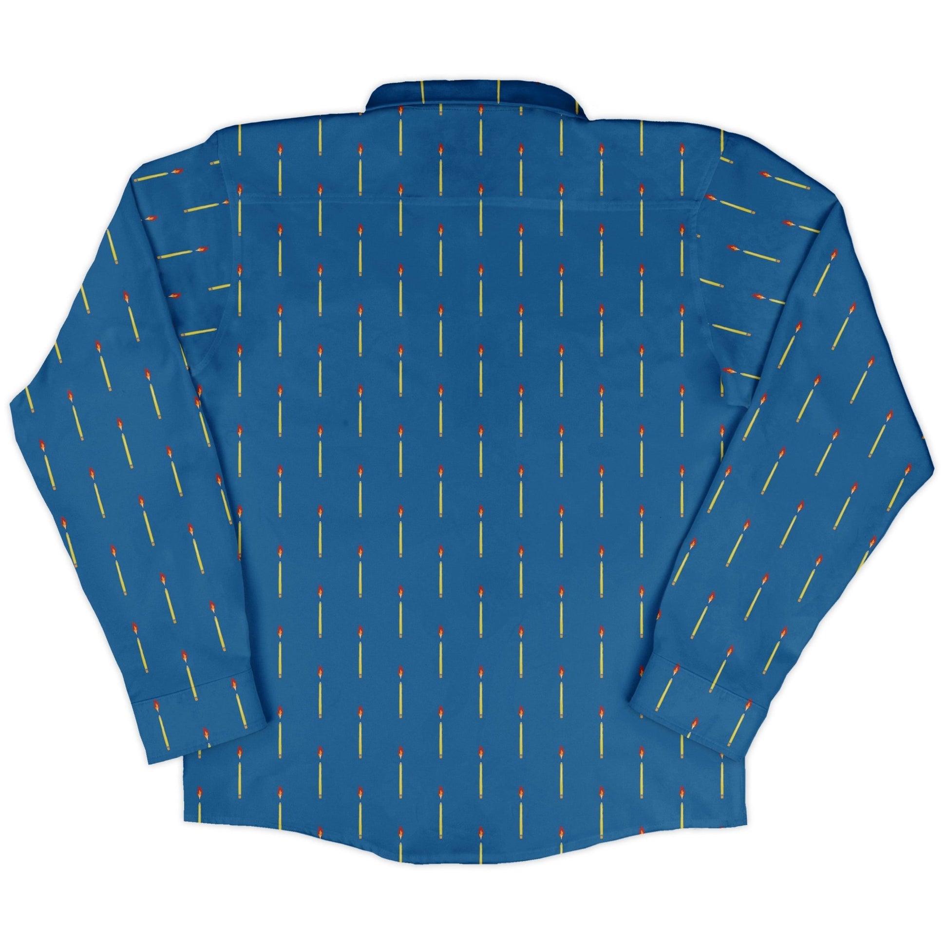 Writer Fuel Long Sleeve Button Up Shirt Geek Nerd adult sizing book prints Design by Zirkus Design