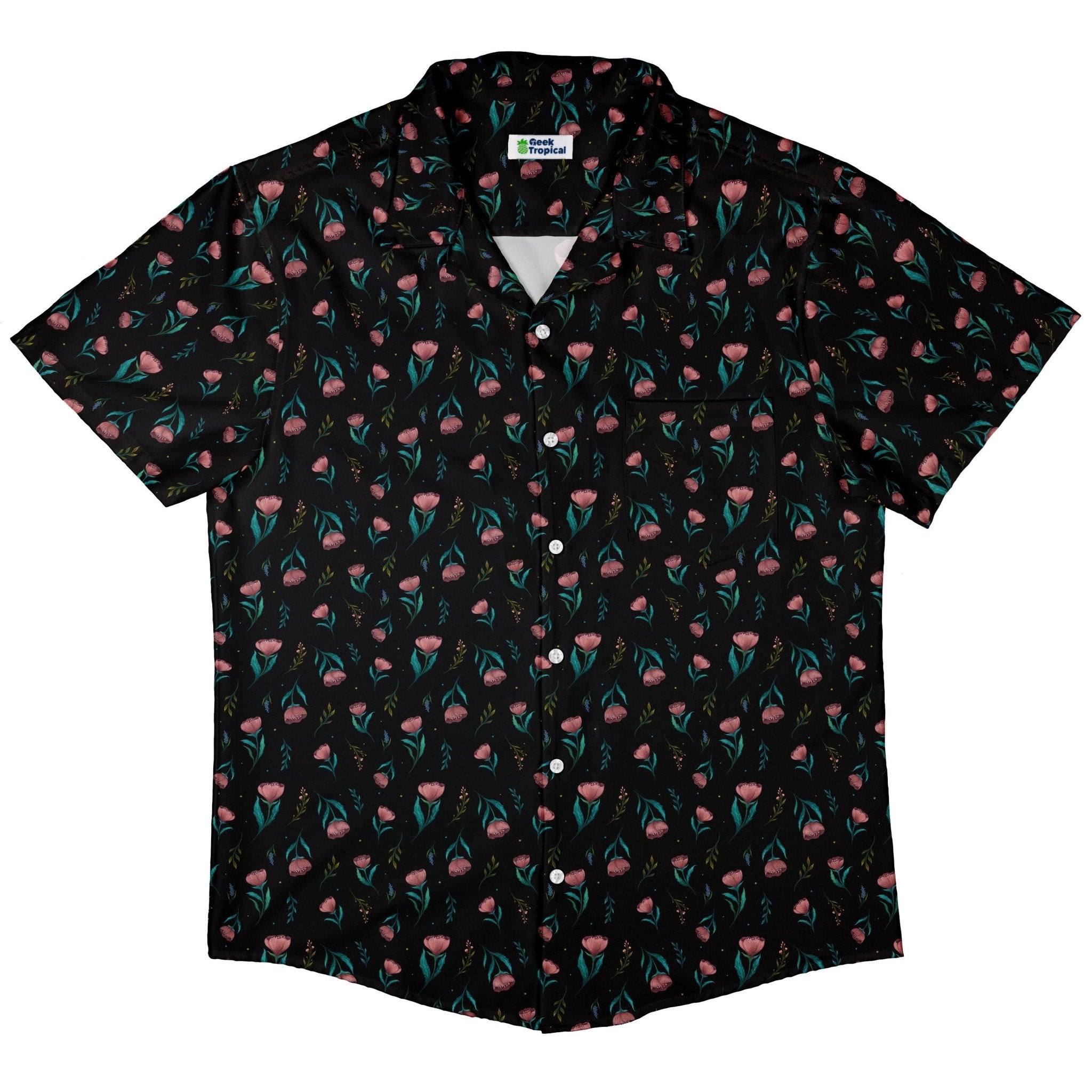 Episodic Blooms Button Up Shirt - XS - Hawaiian Shirt - No Pocket -