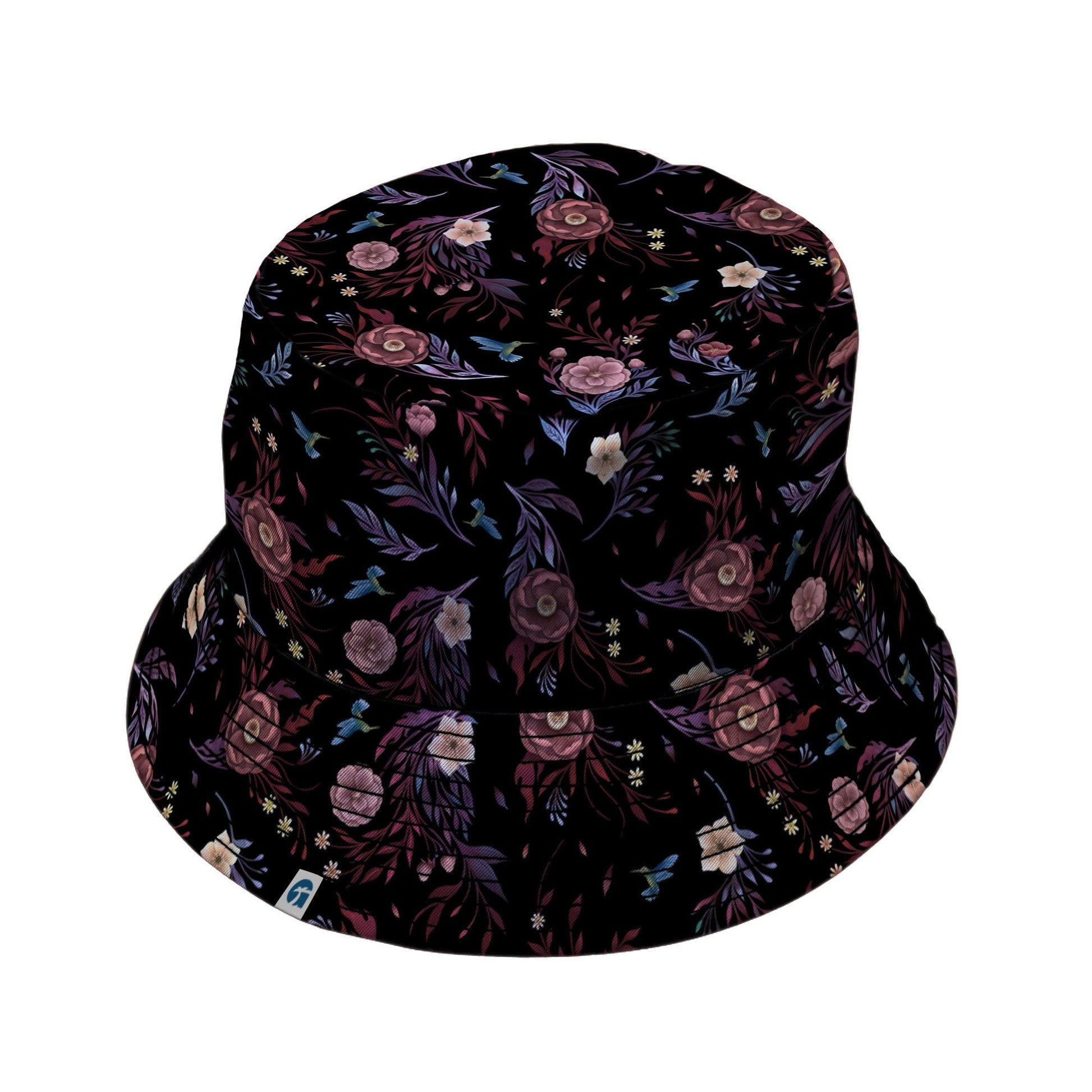 Episodic Camellia Bloom Bucket Hat - M - Black Stitching - -