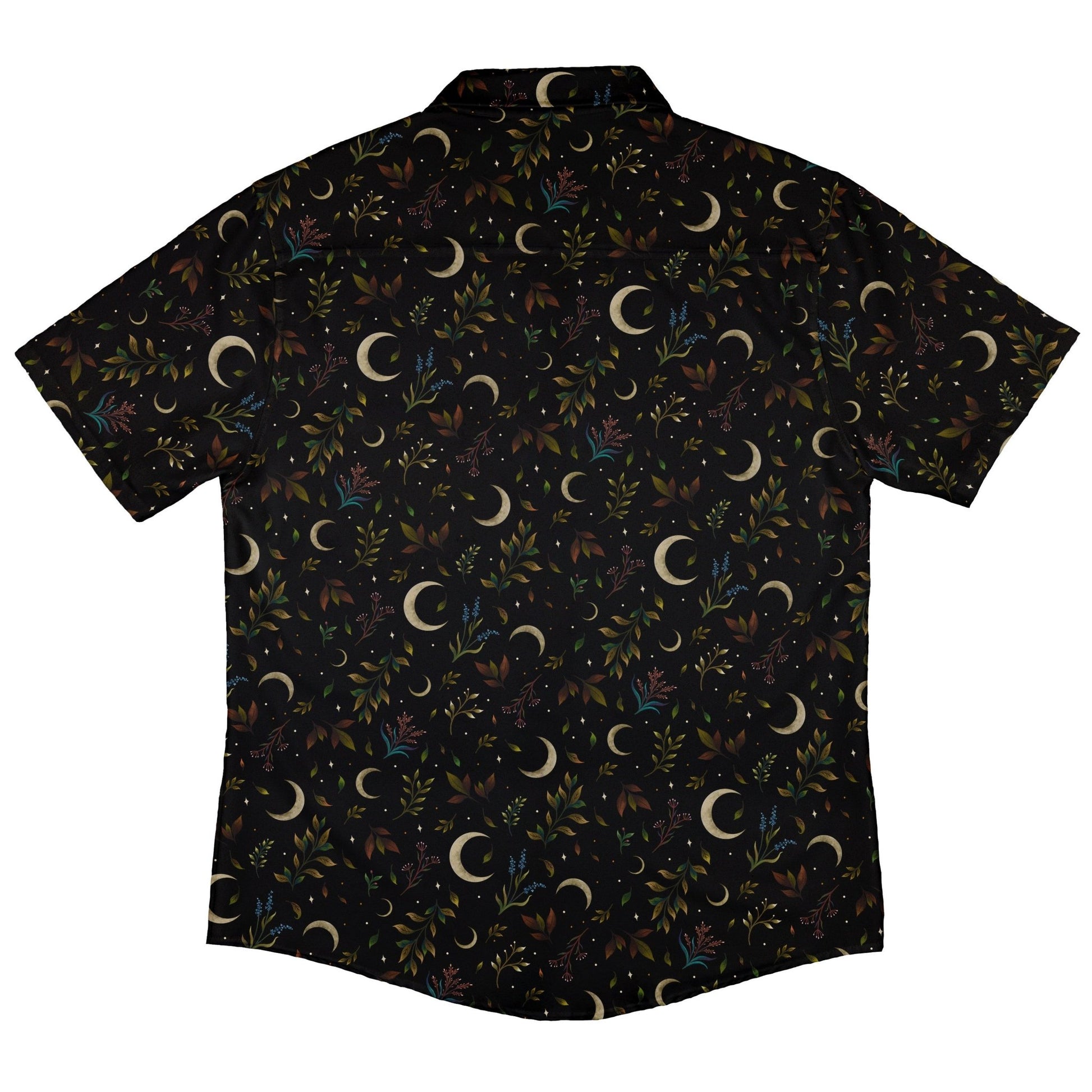 Episodic Crescent Moon Garden Button Up Shirt - XS - Hawaiian Shirt - No Pocket -