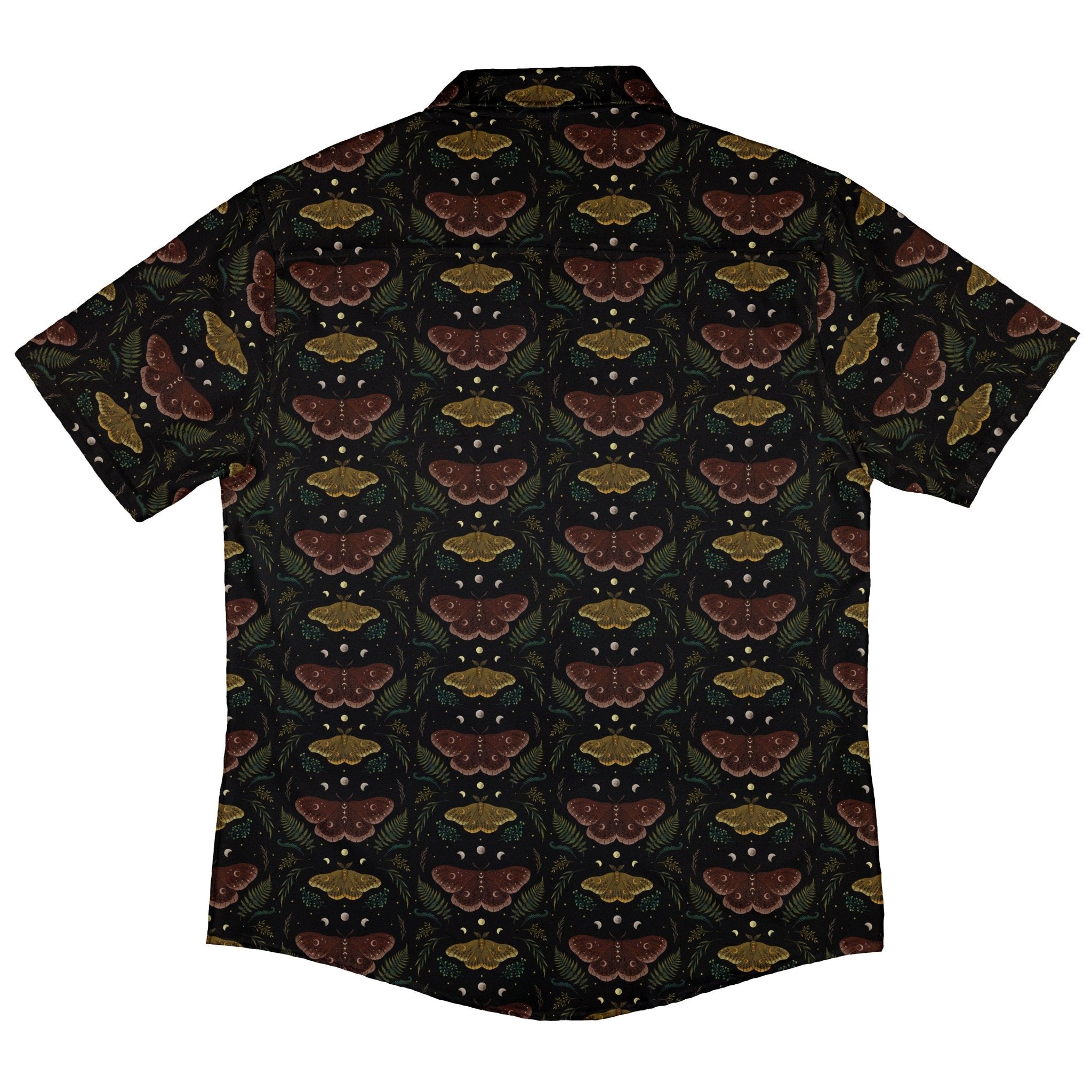 Episodic Moth Fall Button Up Shirt - XS - Hawaiian Shirt - No Pocket -