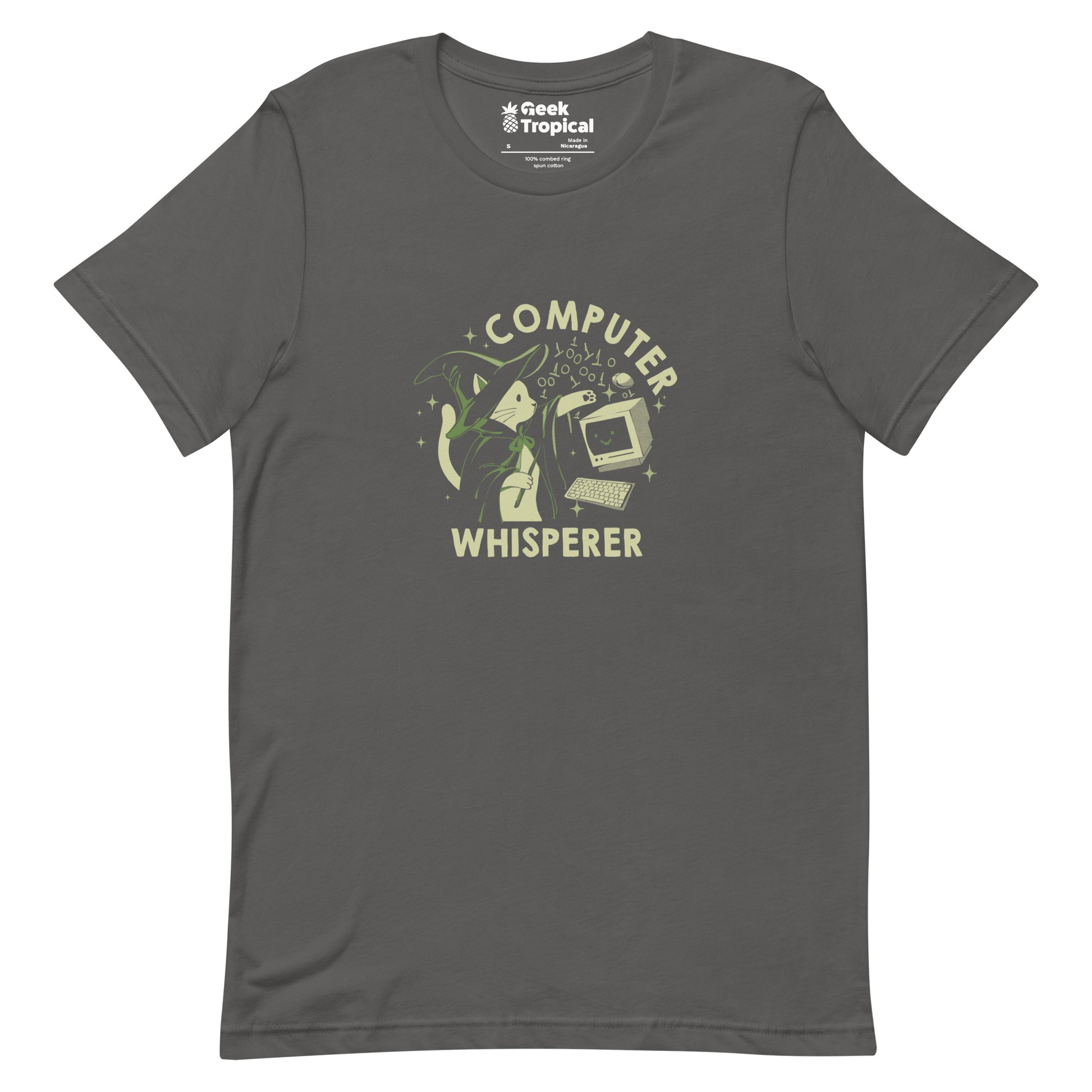 Computer Cat Whisperer T-Shirt Geek Nerd