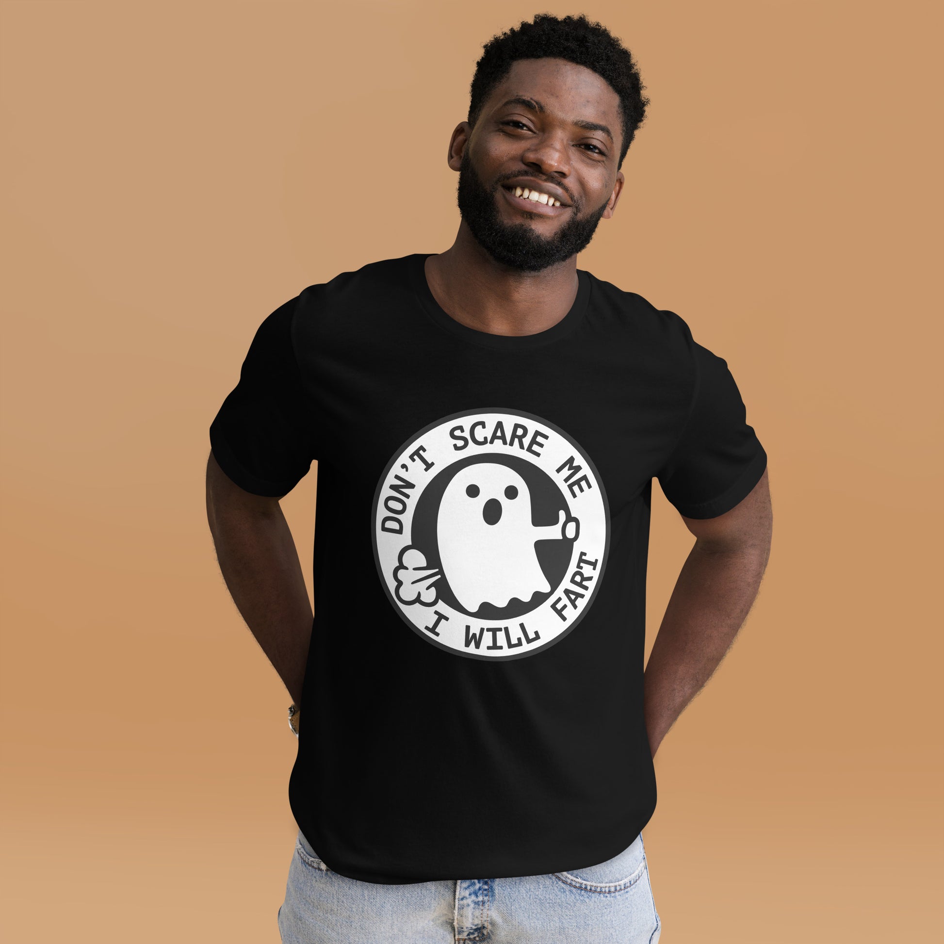 I'm Scared Ghost Fart T-Shirt Geek Nerd