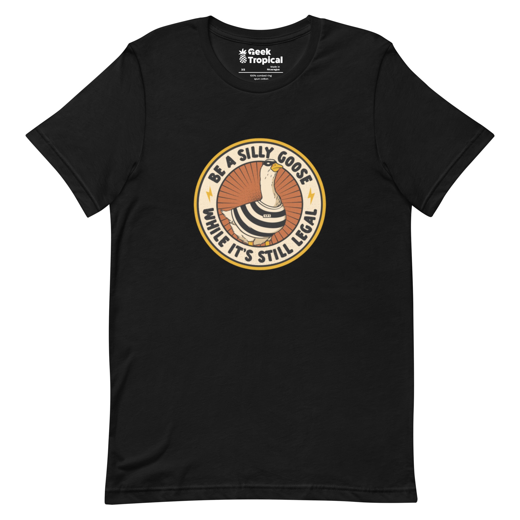 Be A Silly Goose While Legal T-Shirt Geek Nerd Animal Patterns Design by Tobe Fonseca FLOW DESC WRITING