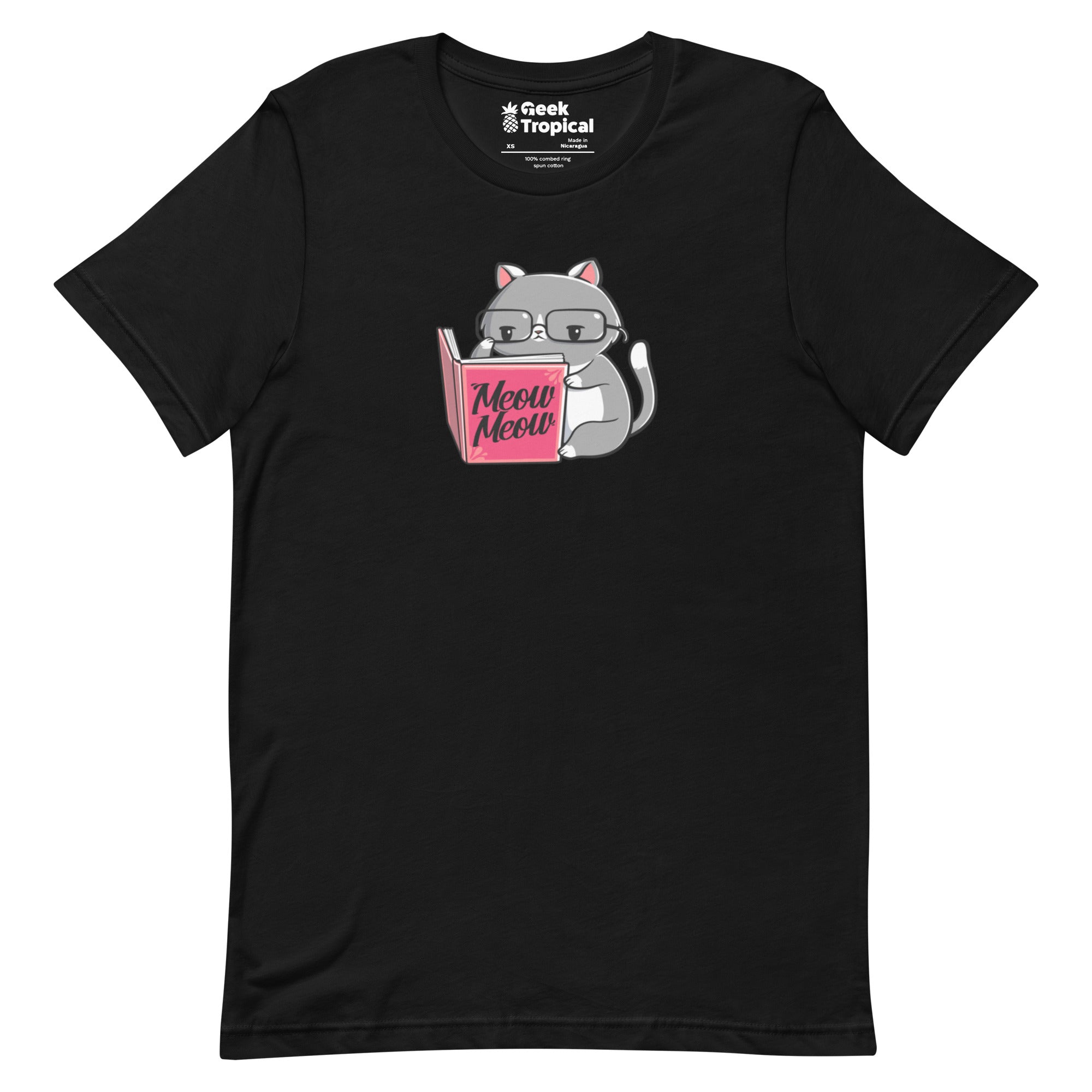 Books For Cats T-Shirt Geek Nerd Animal Patterns Book Prints Design by Tobe Fonseca