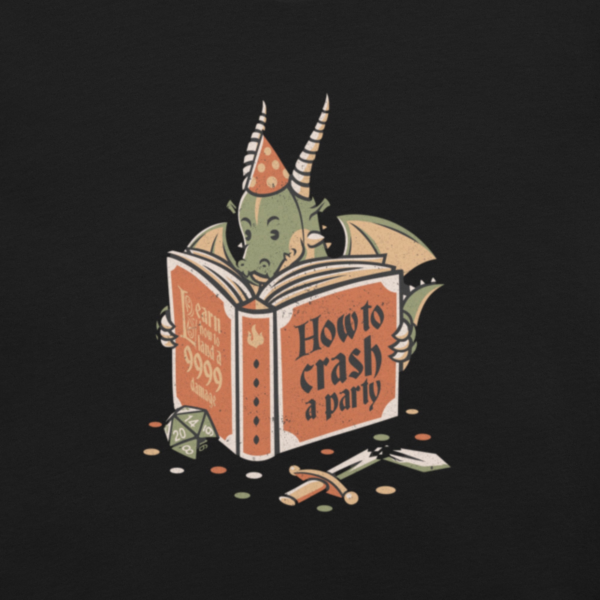 Dragon Party Crashing T-Shirt Geek Nerd Design by Tobe Fonseca dnd & rpg print Fantasy Prints