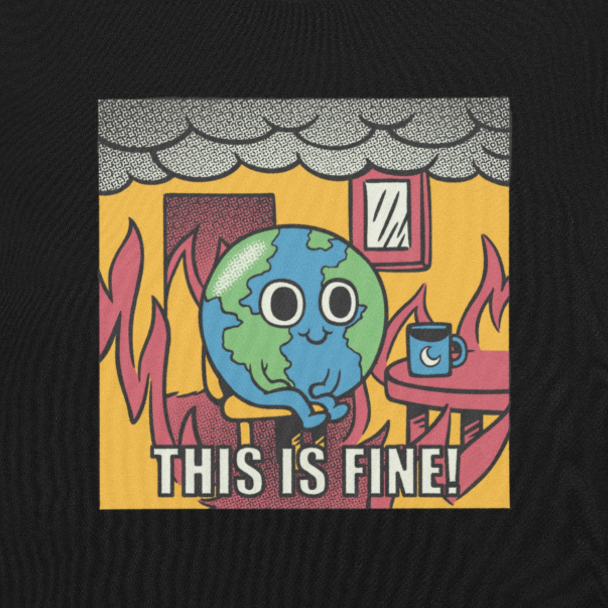 Earth Fire T-Shirt Geek Nerd Design by Tobe Fonseca Fantasy Prints FLOW DESC WRITING