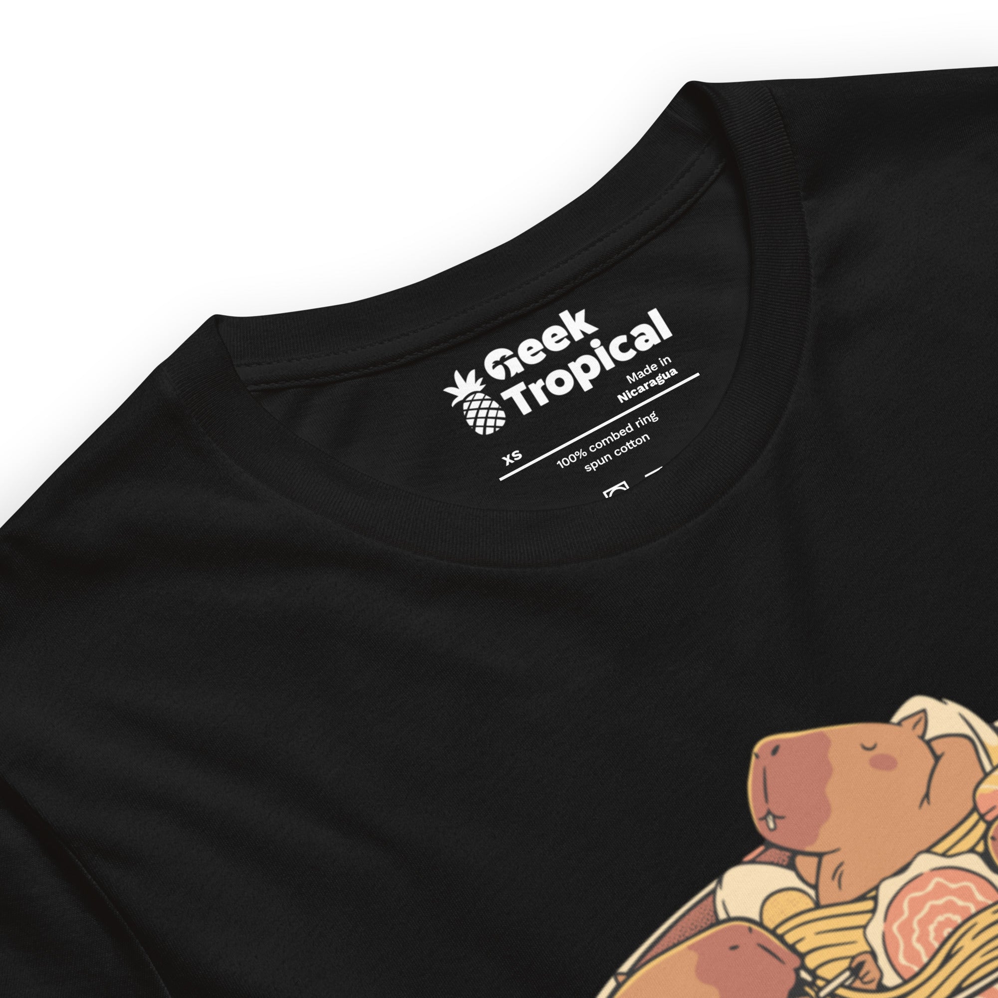 Capybara Cute Ramen T-Shirt Geek Nerd Animal Patterns Design by Tobe Fonseca FLOW DESC WRITING