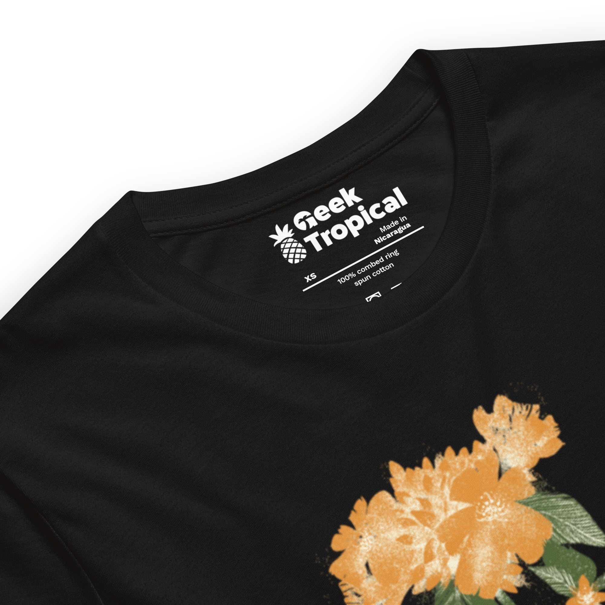 Digital Flower T-Shirt Geek Nerd Botany Print Design by Tobe Fonseca FLOW DESC WRITING