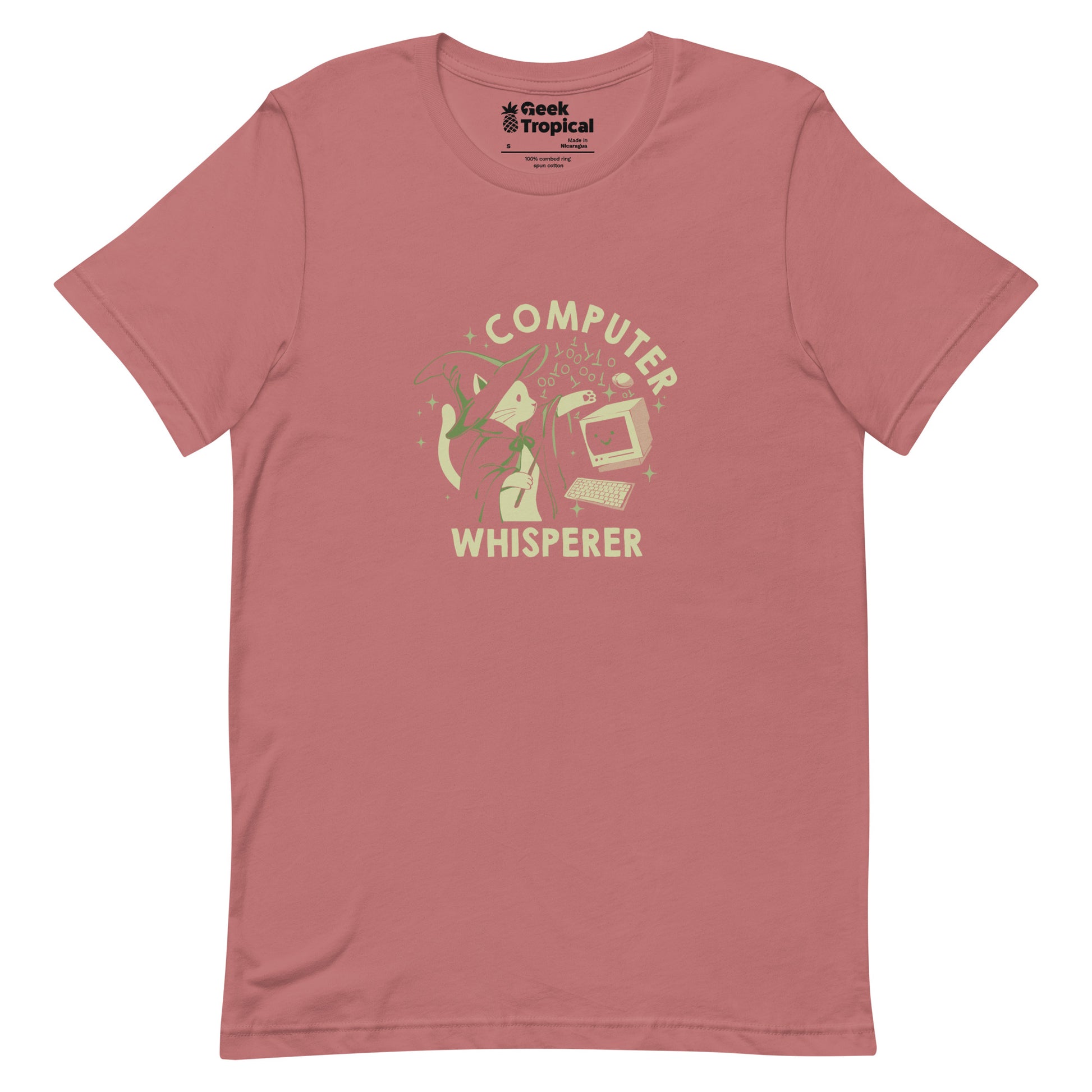 Computer Cat Whisperer T-Shirt Geek Nerd